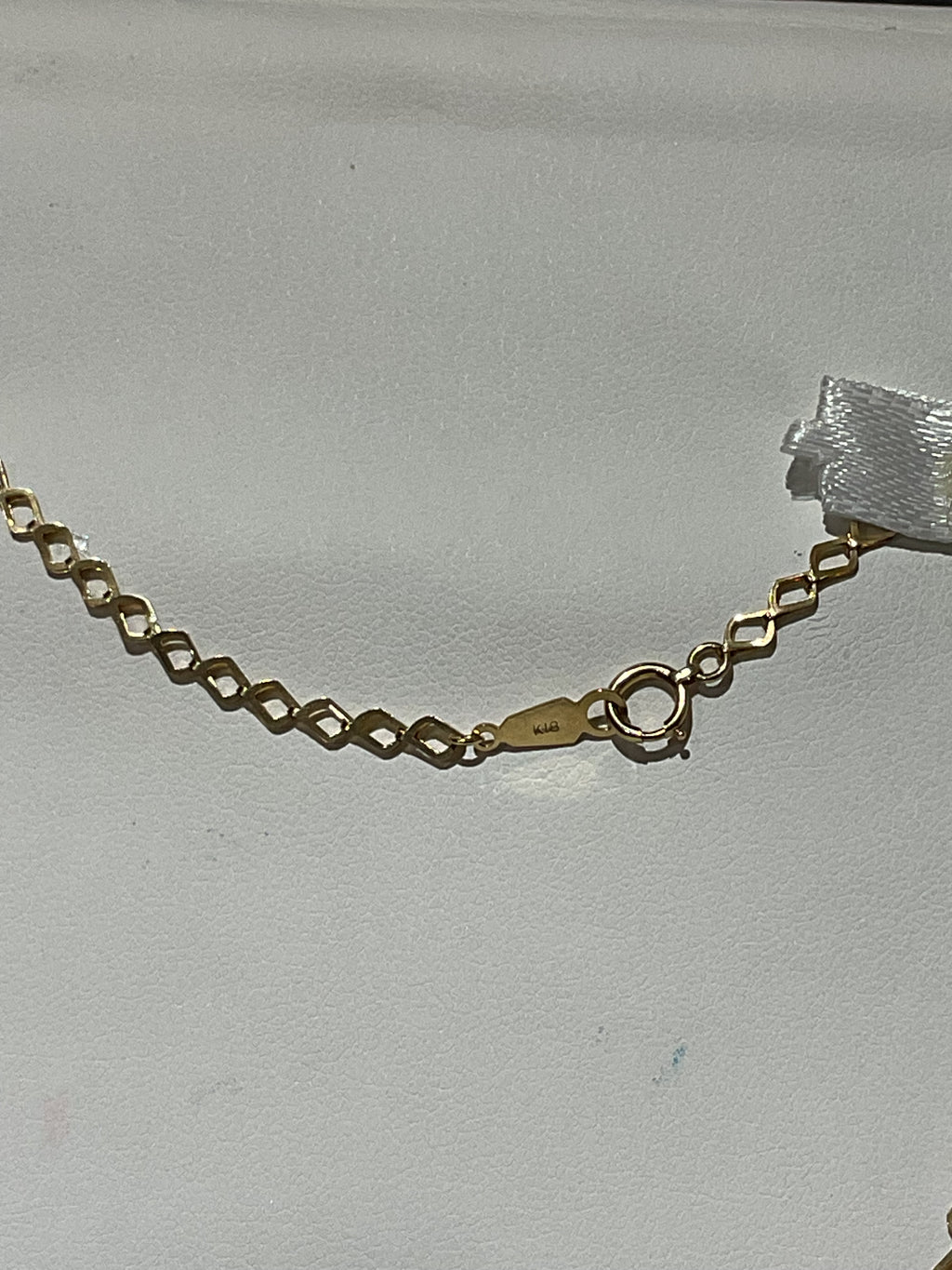 18K Yellow Gold Diamond-Link Chain Necklace, 17.5 Inch, 3.3 g