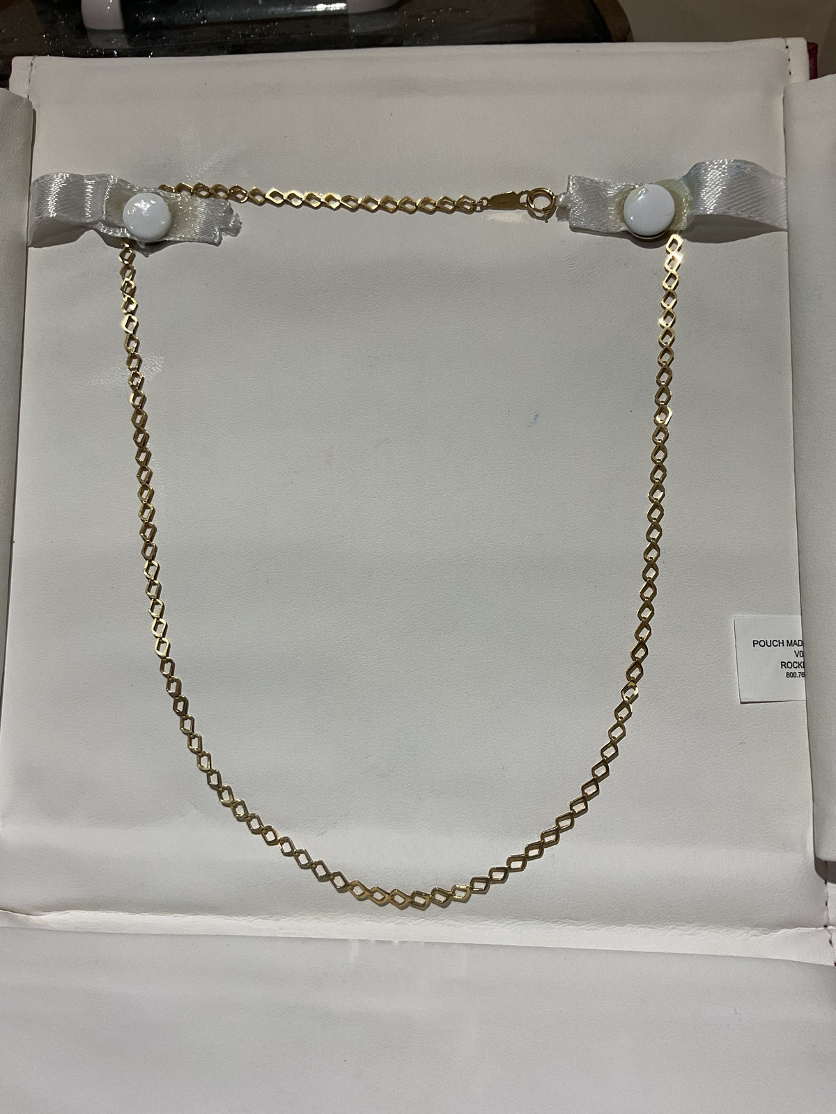 18K Yellow Gold Diamond-Link Chain Necklace, 17.5 Inch, 3.3 g