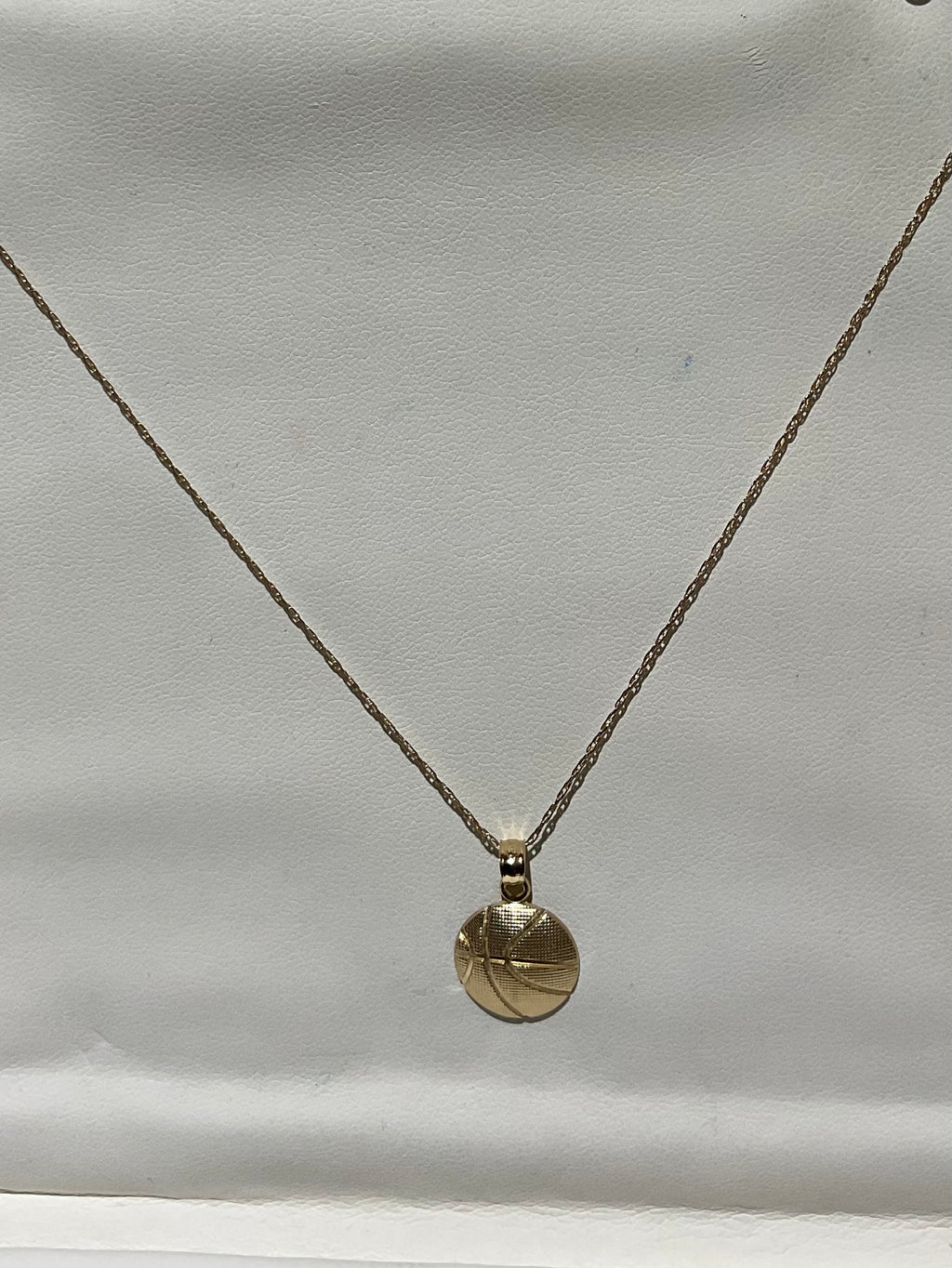 14K Yellow Gold Basketball Pendant, 1.1 g (Chain Not Included)