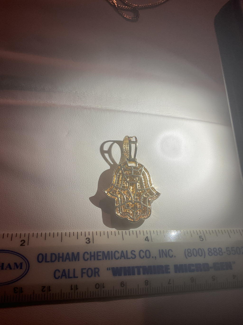 Custom Handmade 14k Gold Hamsa pendant with 3.5 carats of natural diamonds