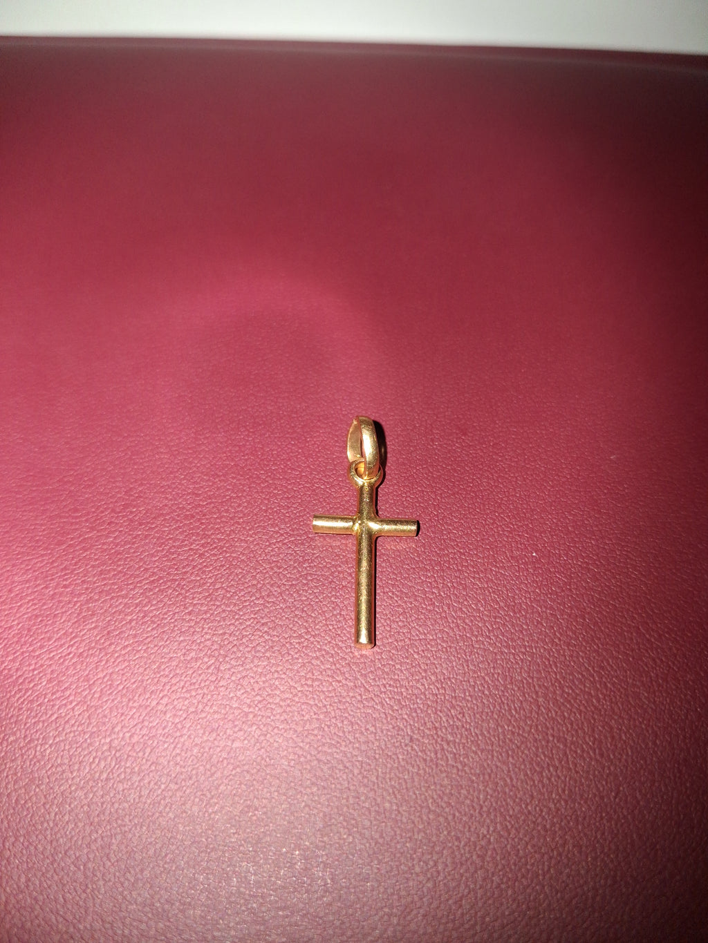24k pure gold cross pendant "Handmade"