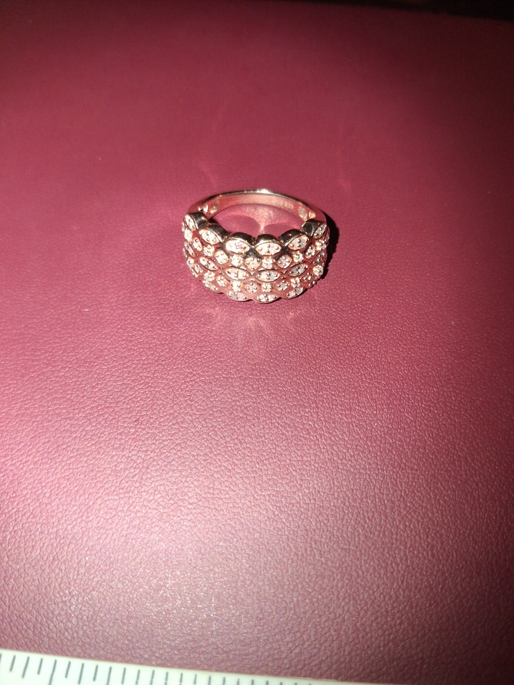 Rose color 925 silver ring
