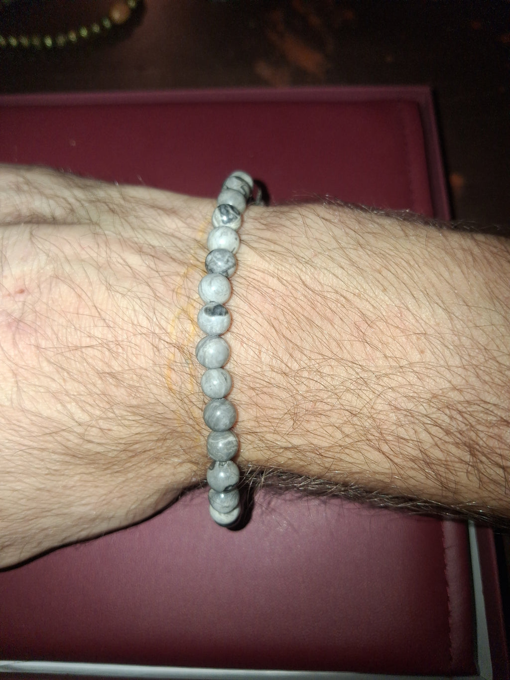 Picasso jasper beaded bracelet