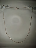 14k gold beaded necklace 16.5 inch