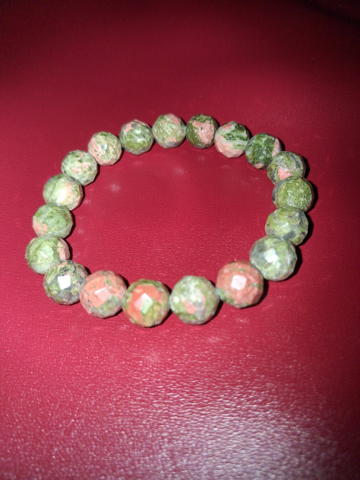 New Luxury Faceted Unakite Bracelet