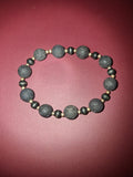 Handmade lava stone bead bracelet