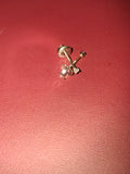 14k white gold estate earrings