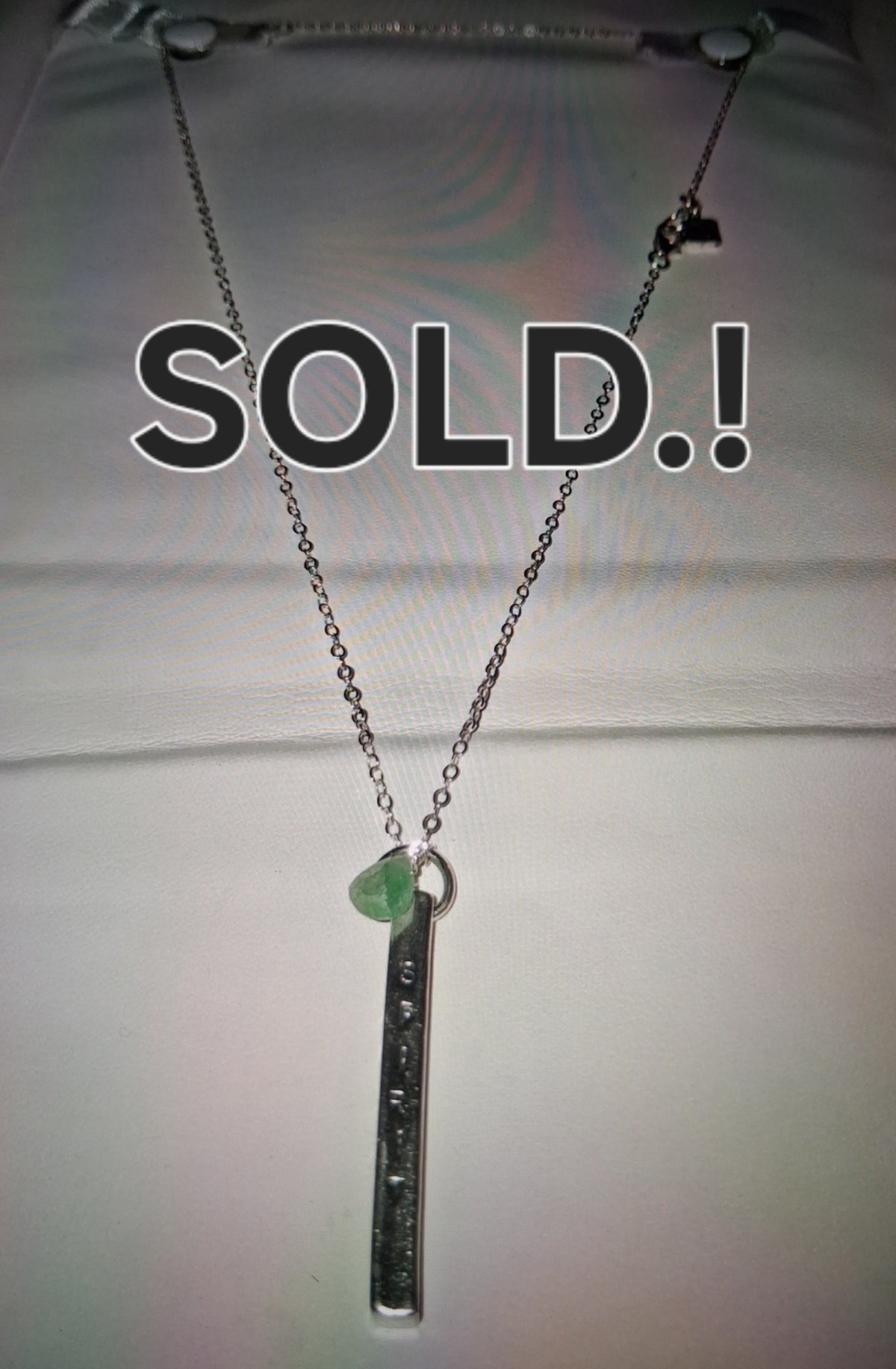 18" long 925 silver necklace with 925 silver pendant 7.5 grams "ESTATE"
