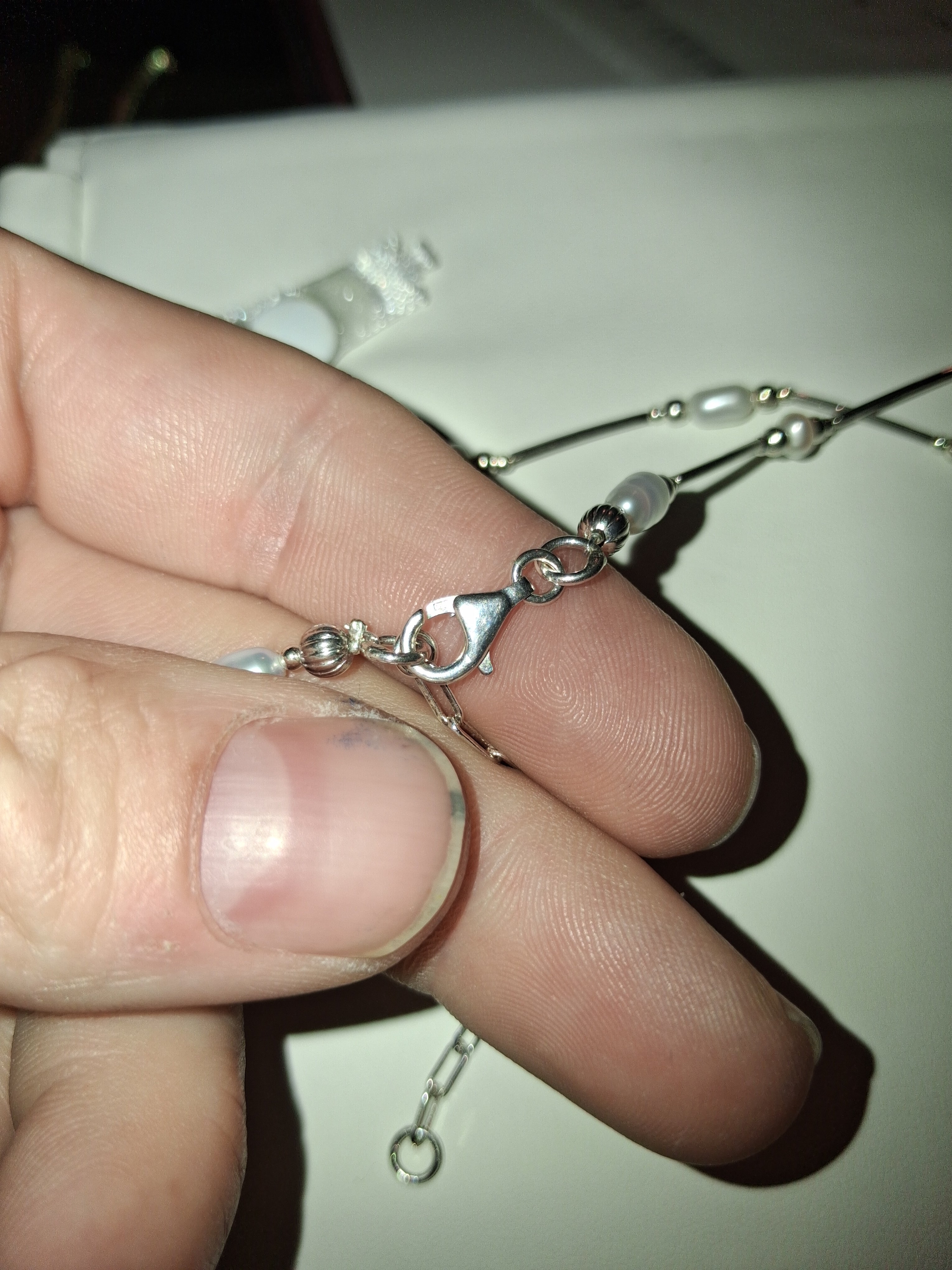 925 silver handmade freshwater pearl necklace
