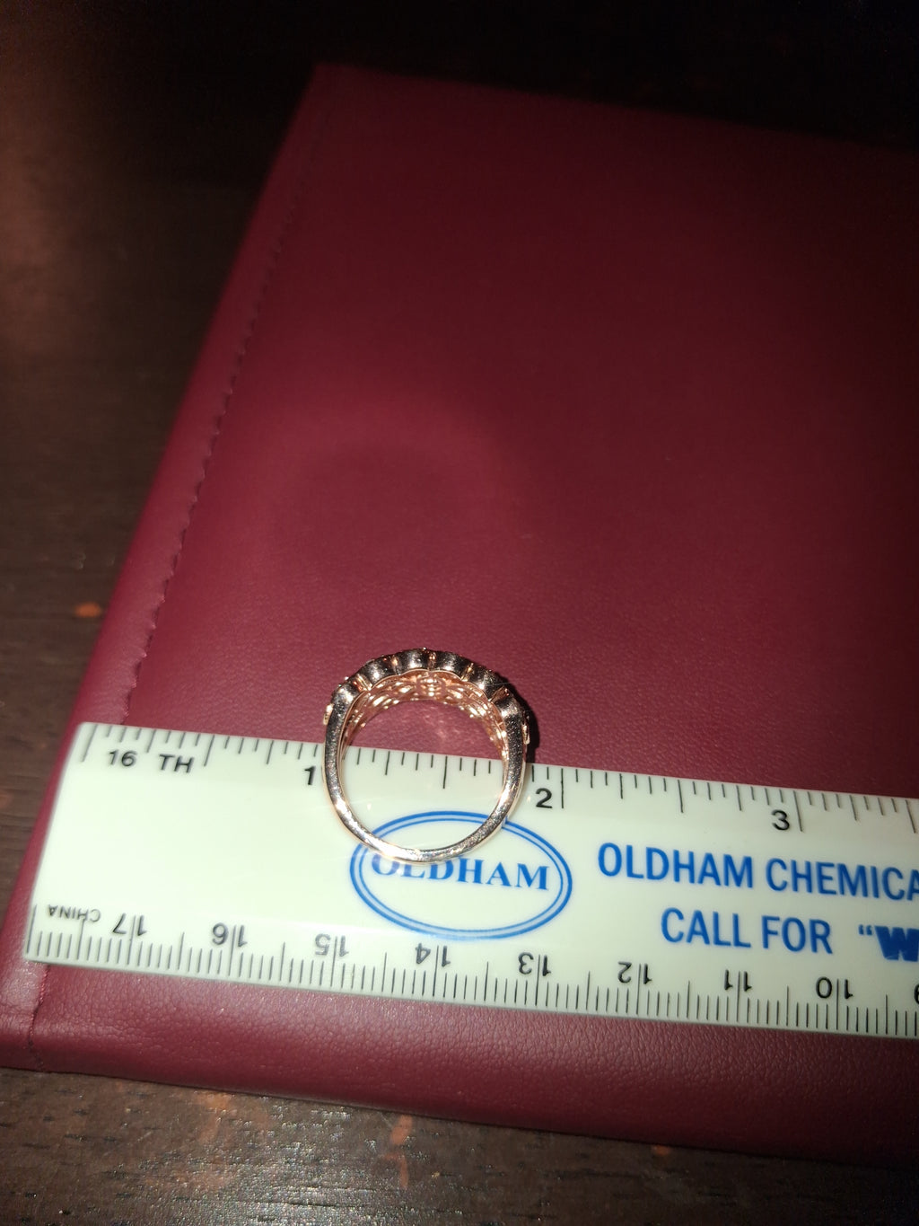 Rose color 925 silver ring