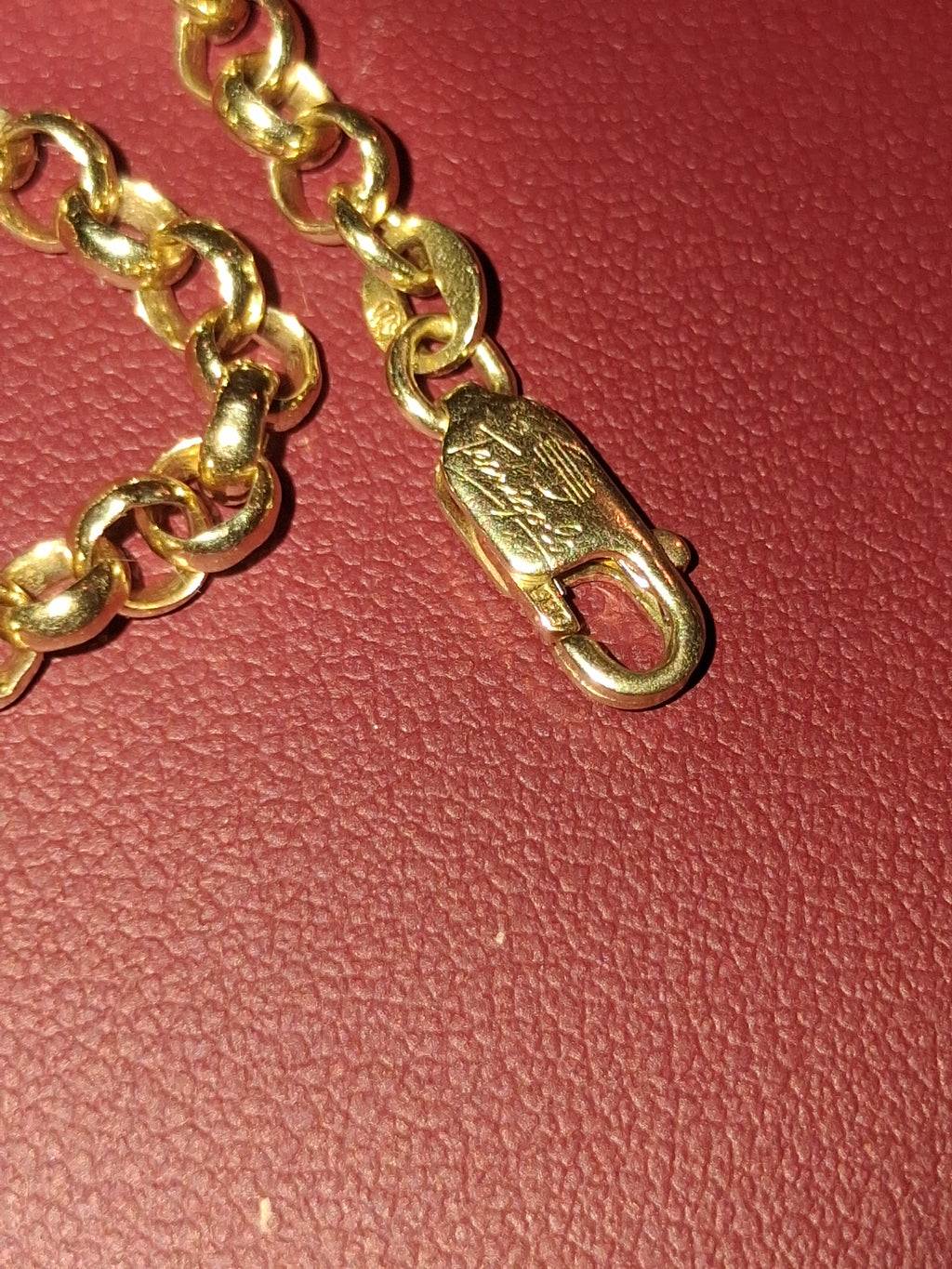14k Gold mens link chain braclet