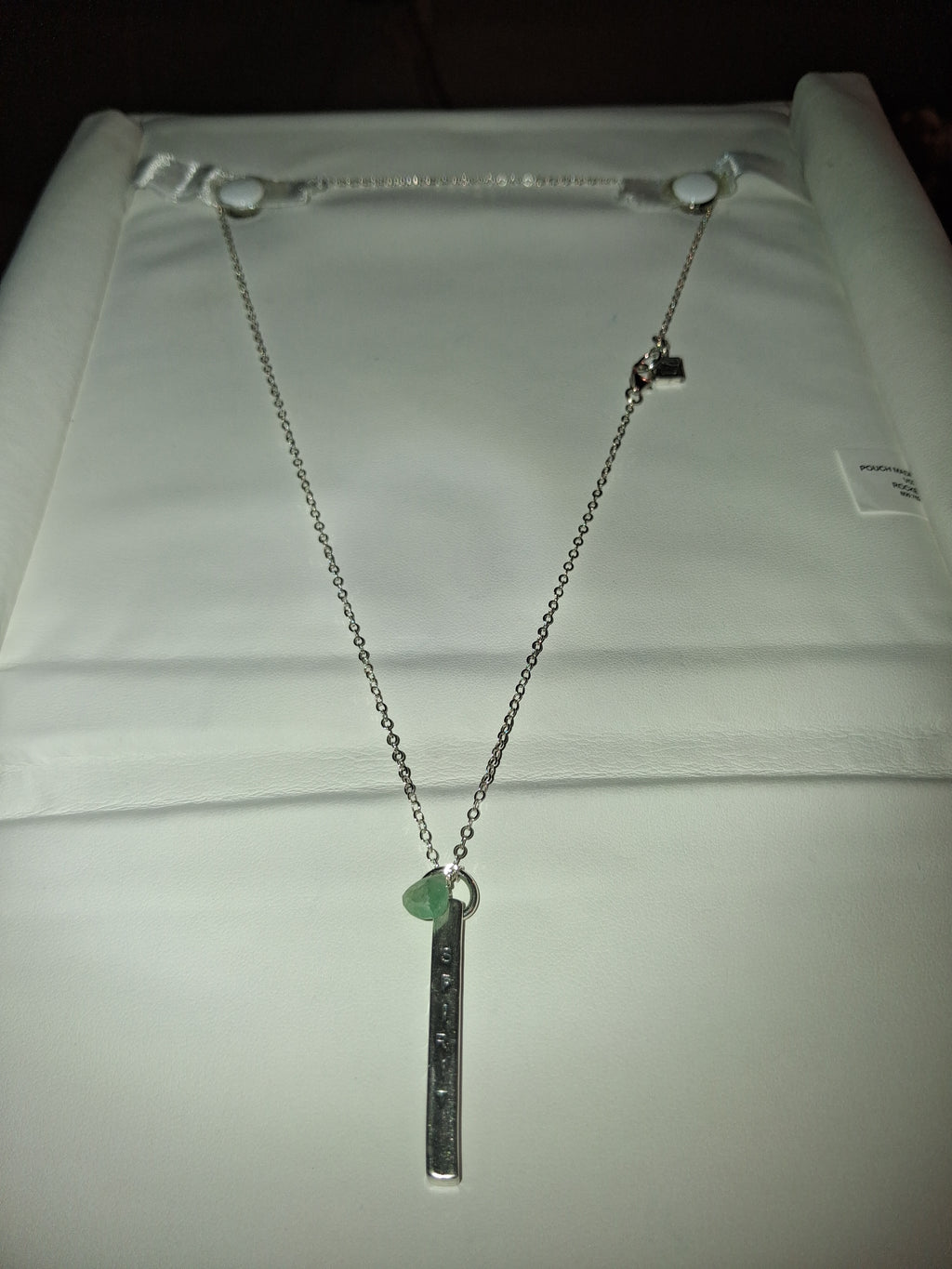18" long 925 silver necklace with 925 silver pendant 7.5 grams "ESTATE"