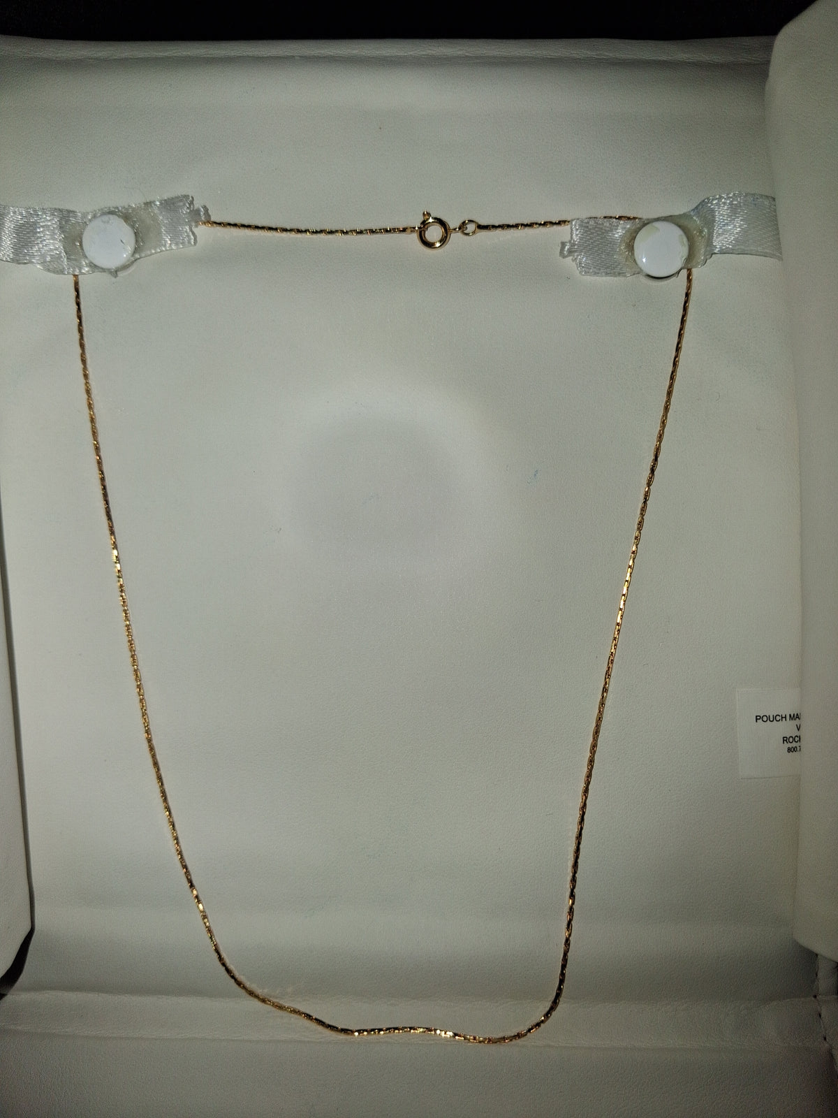 18 inch gold-tone necklace. "costume"