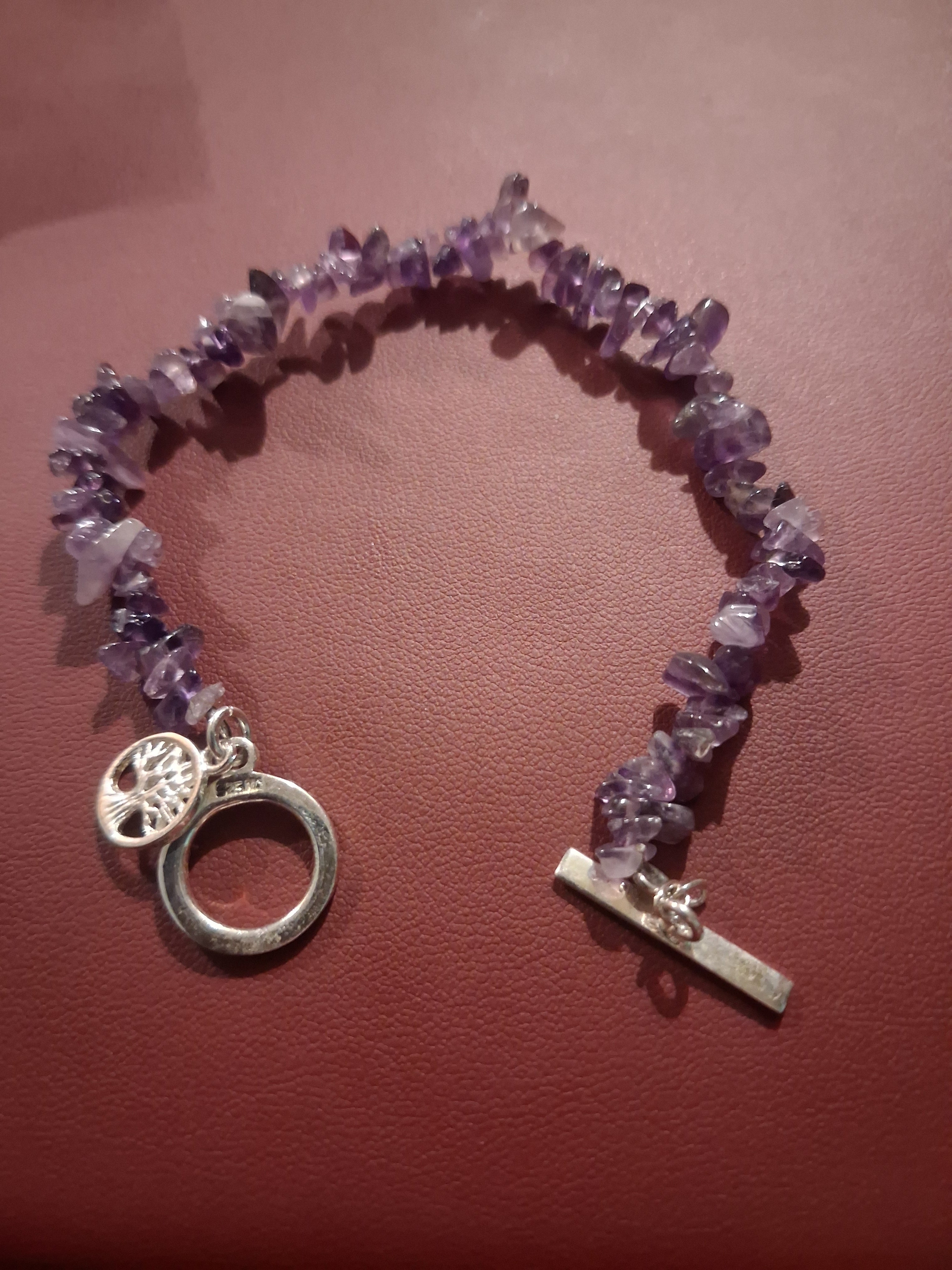 925 amethyst braclet handmade