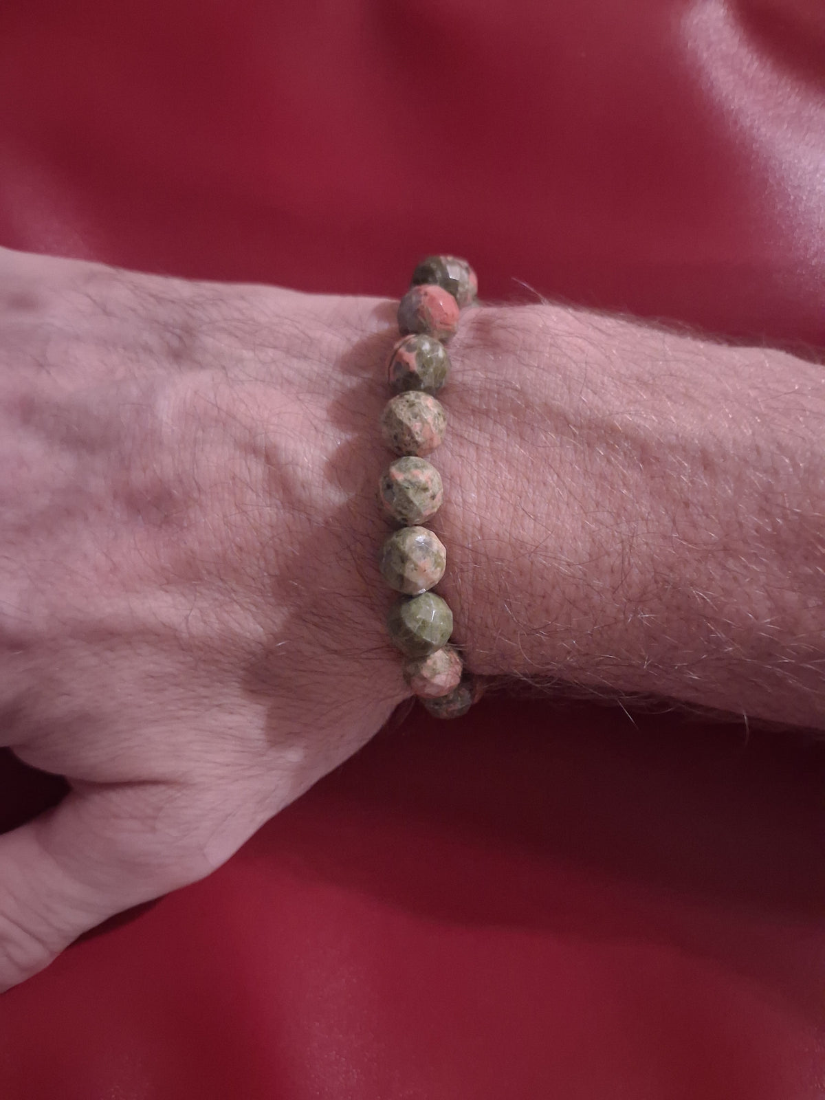 New Luxury Faceted Unakite Bracelet