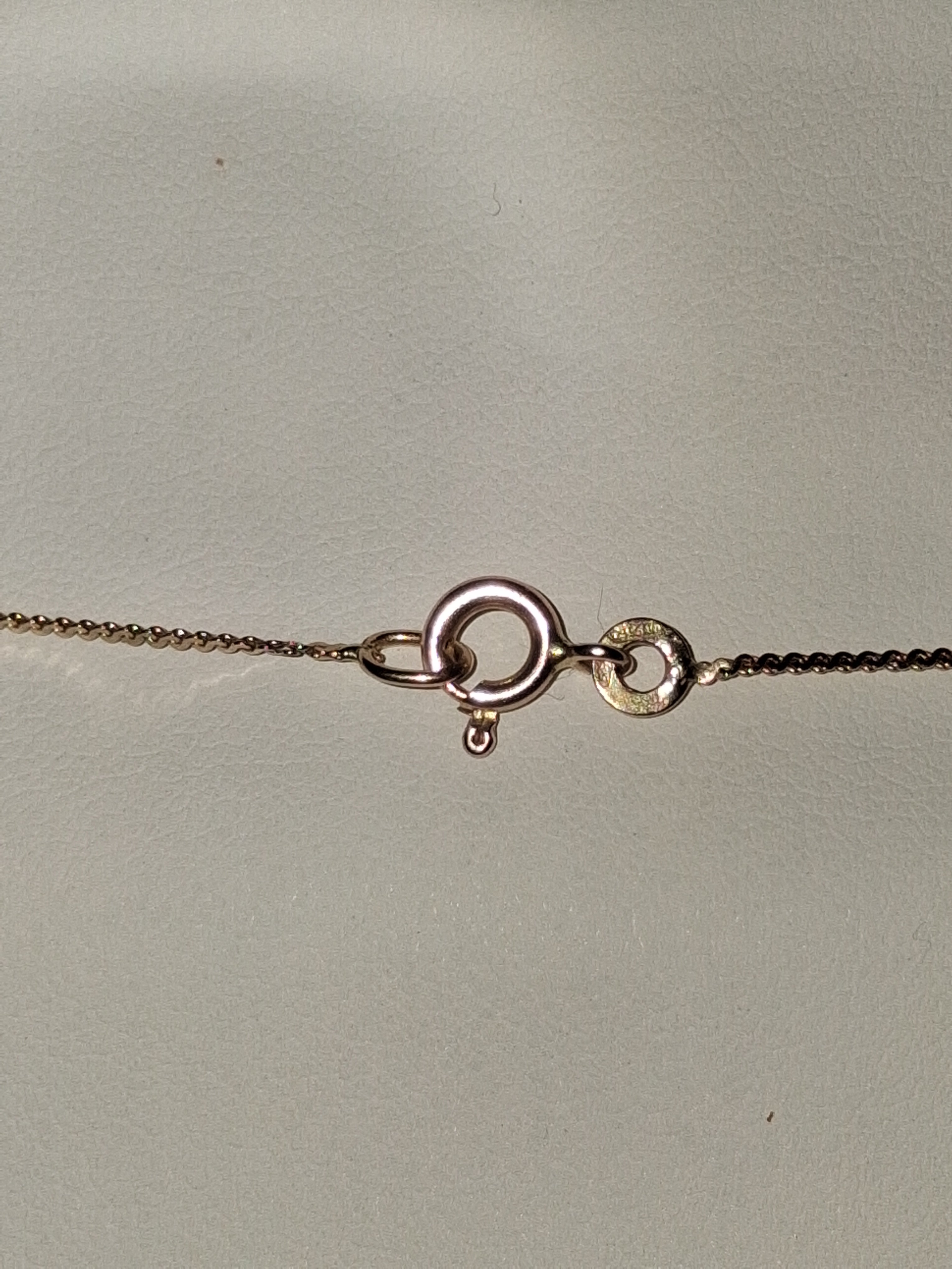 14k gold beaded necklace 16.5 inch