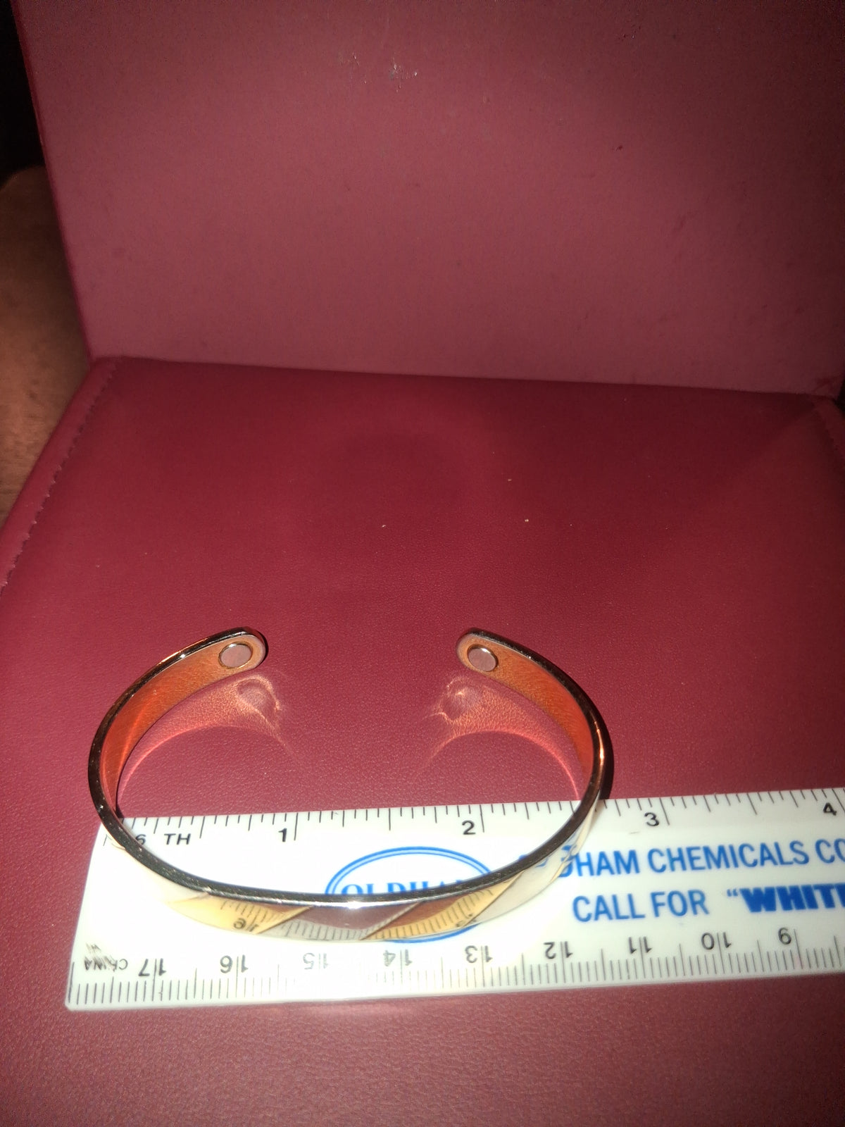 Men's magnetic copper health bracelet.