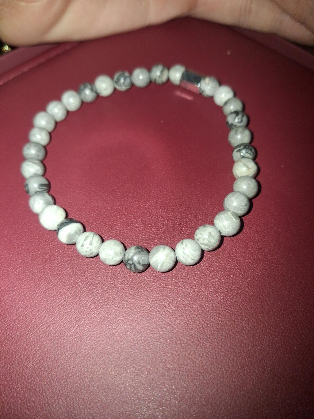 Picasso jasper beaded bracelet