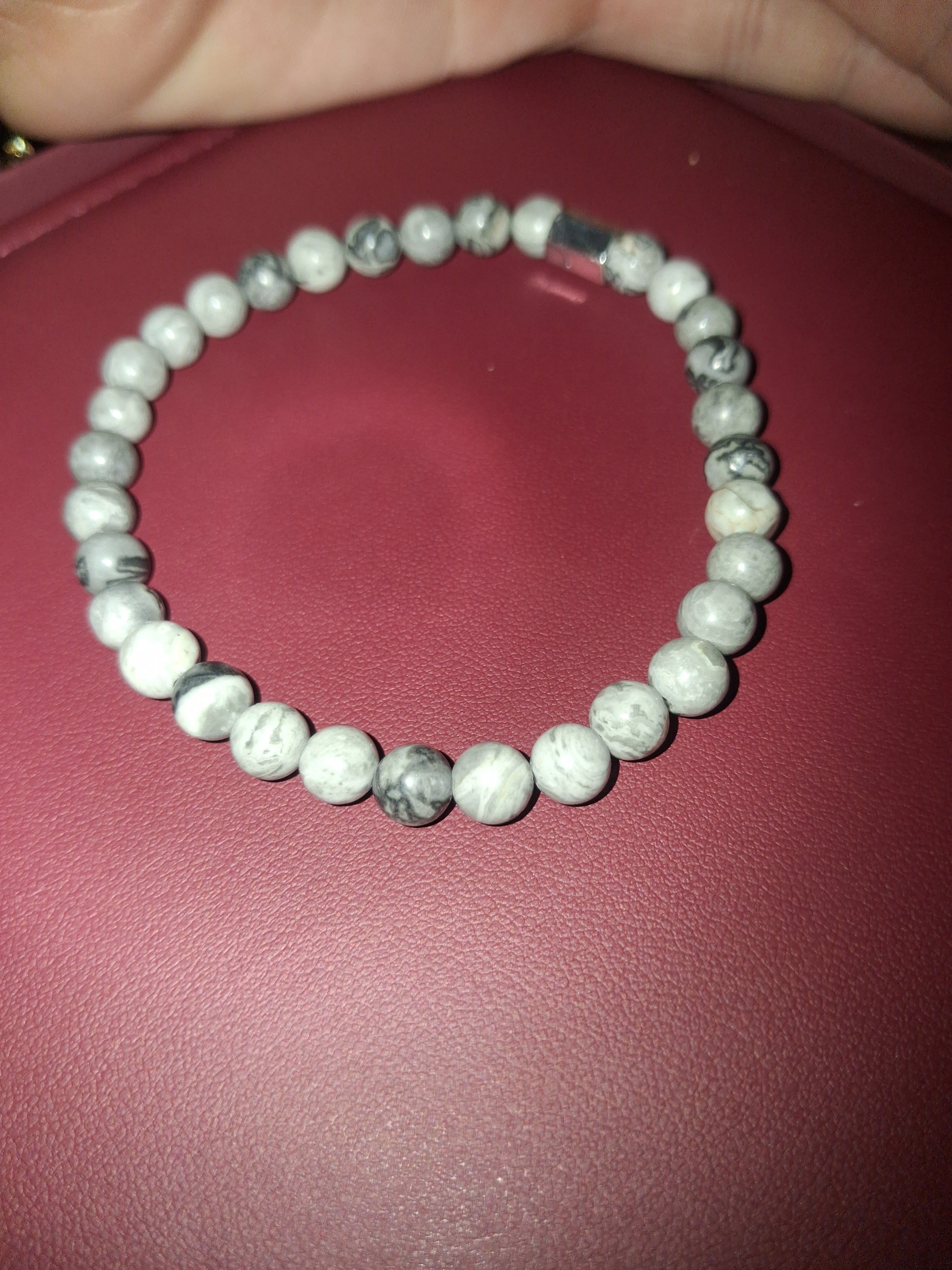 Picasso jasper beaded bracelet