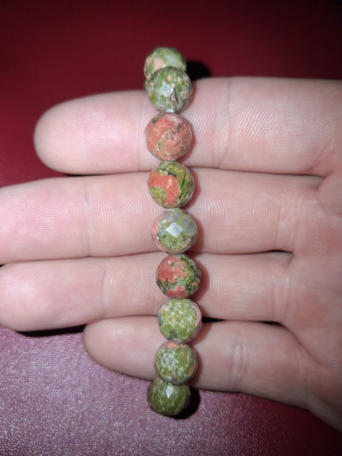 New Luxury Faceted Unakite Bracelet