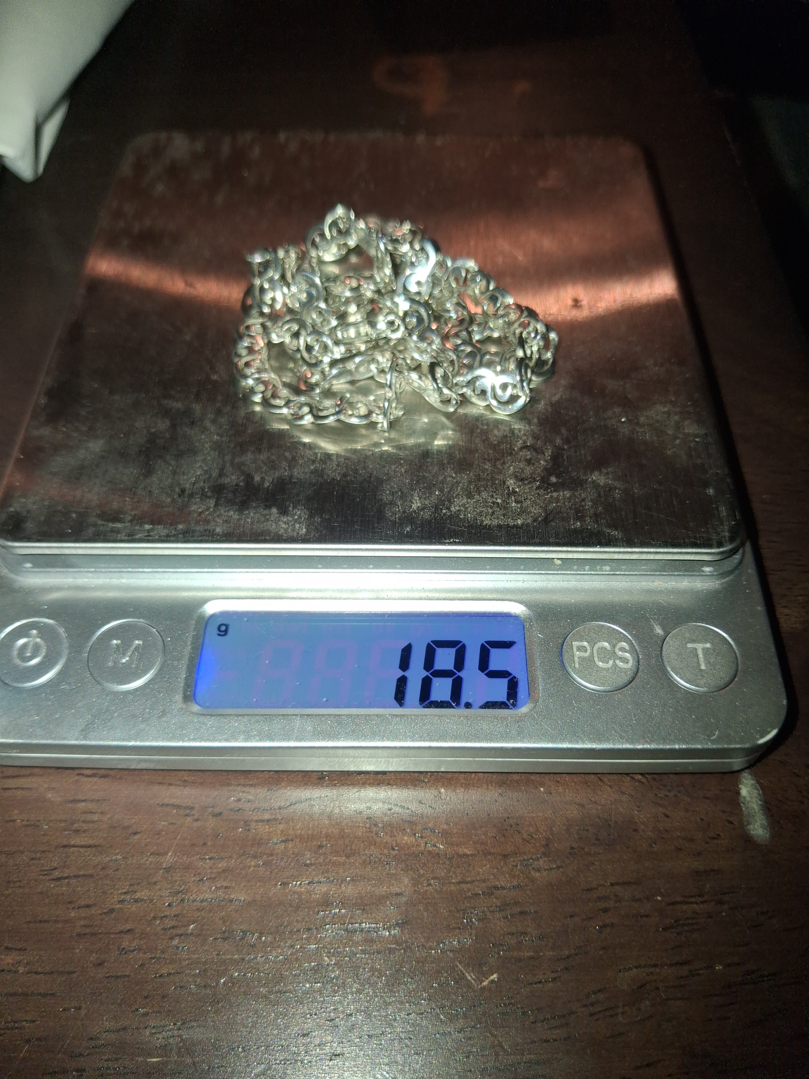 Handmade 925 sterling silver necklace 18 inches long