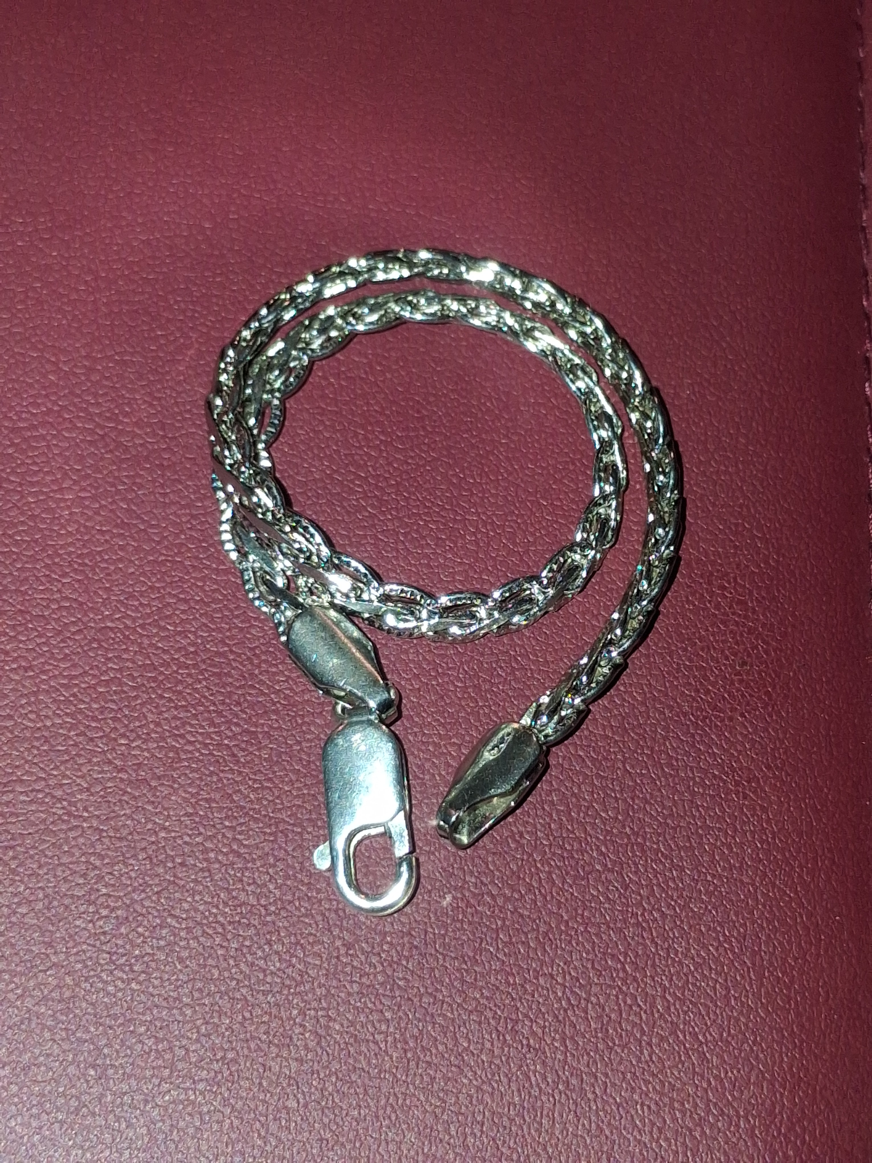 Handmade 925 silver braclet 7.5 inches