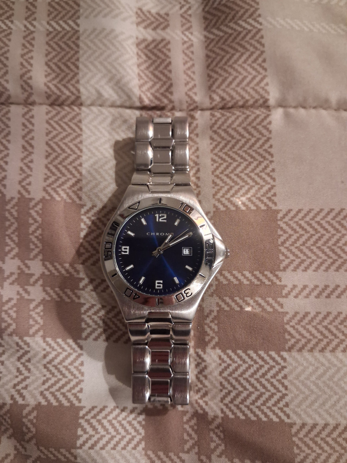 Mens chrome watch