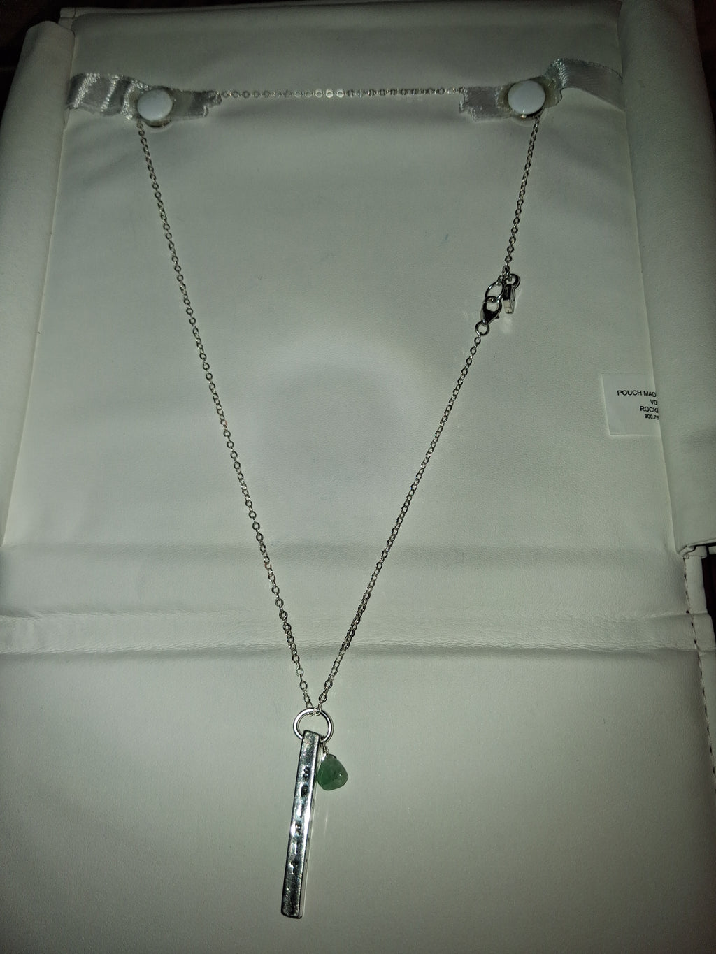 18" long 925 silver necklace with 925 silver pendant 7.5 grams "ESTATE"