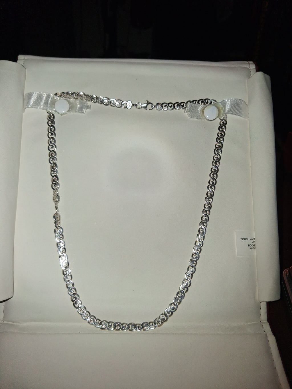 Handmade 925 sterling silver necklace 18 inches long