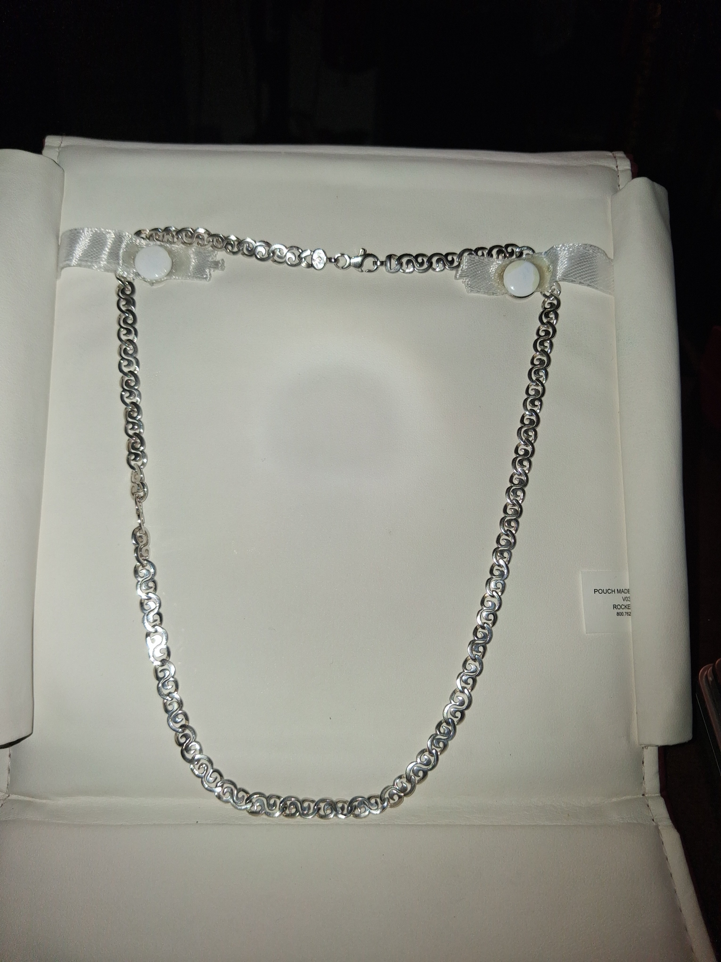 Handmade 925 sterling silver necklace 18 inches long