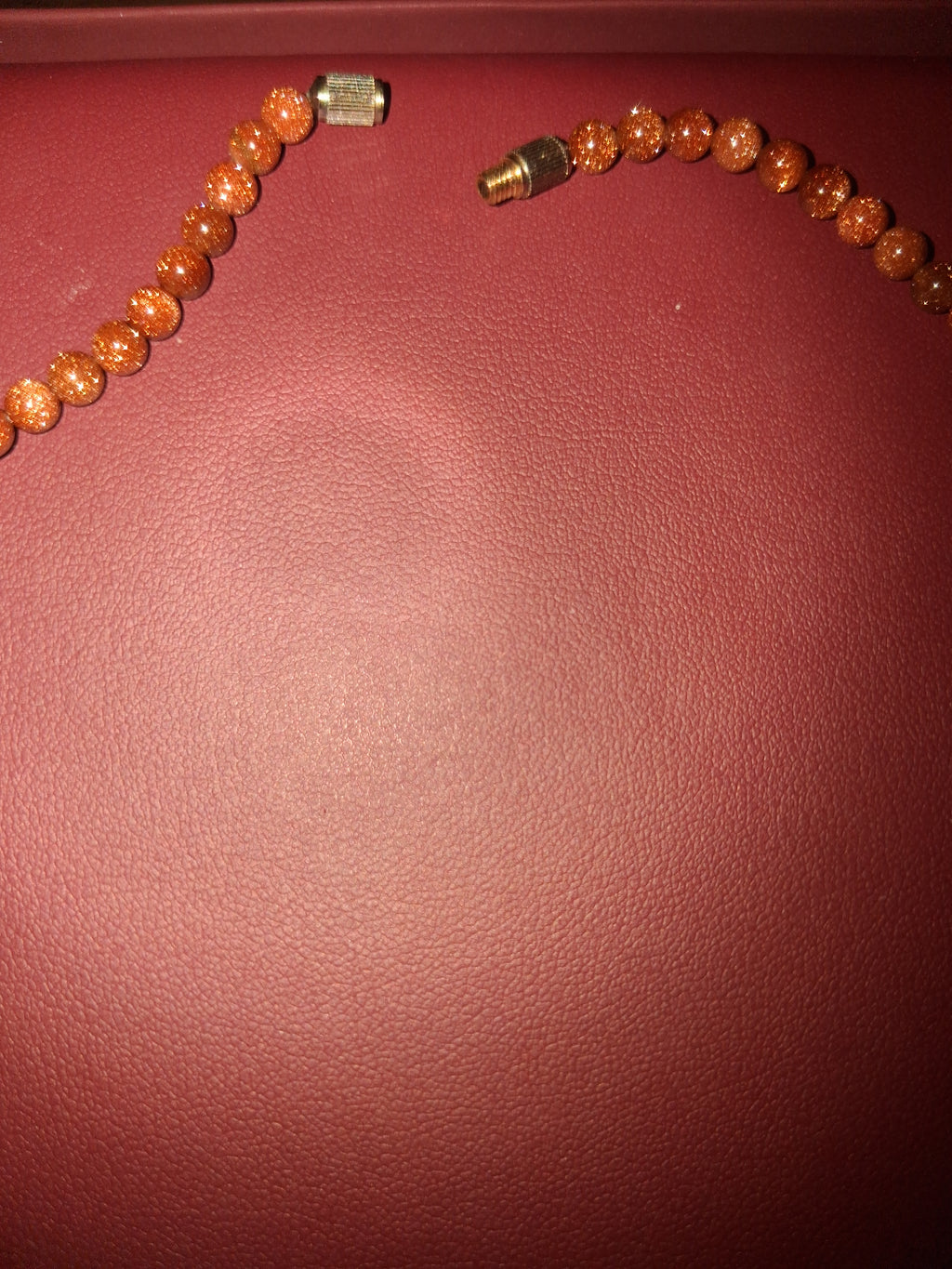 Goldstone Beaded Necklace – Sparkling Copper Glass Beads