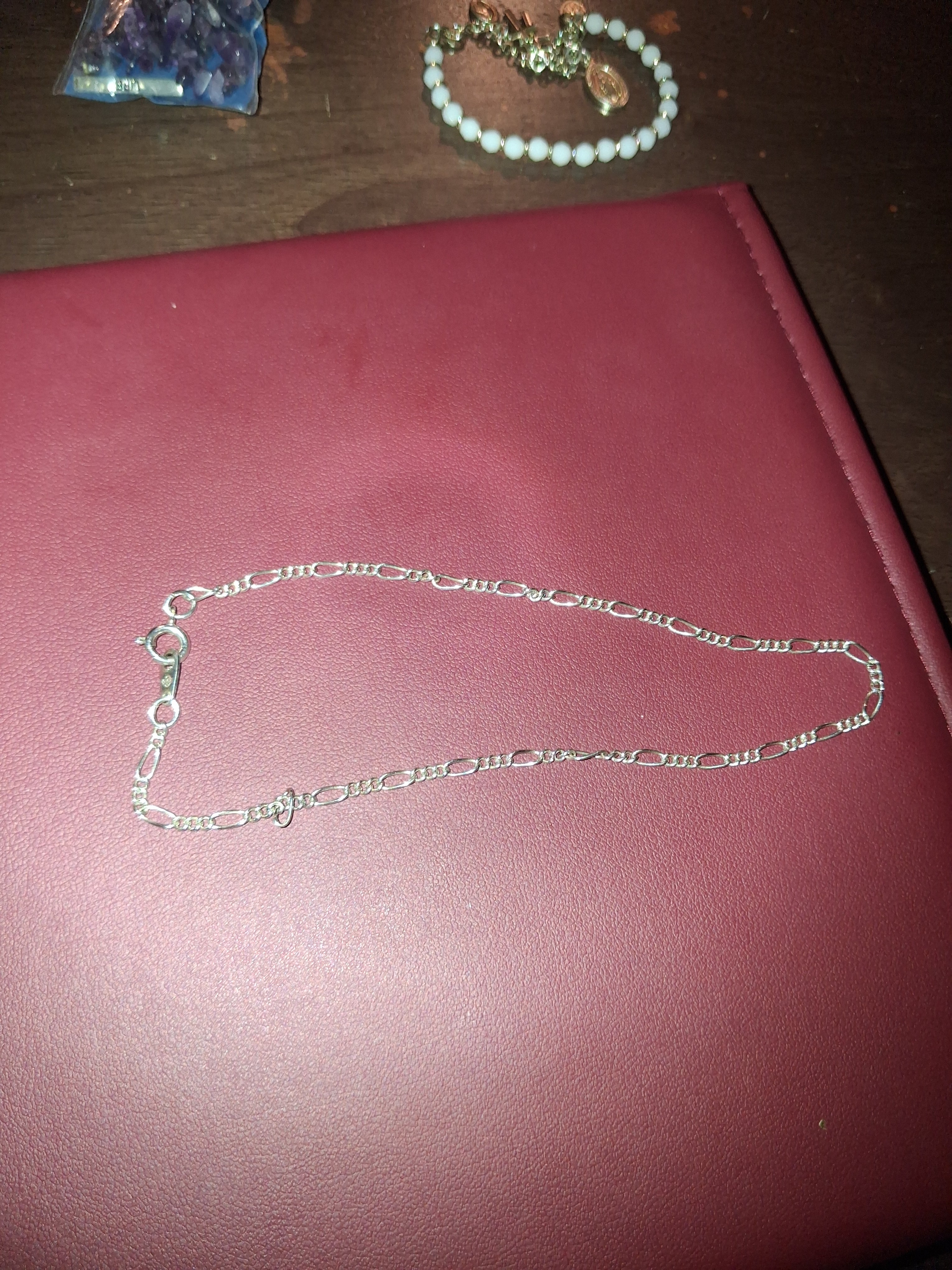 925 silver anklet 10.5 inches