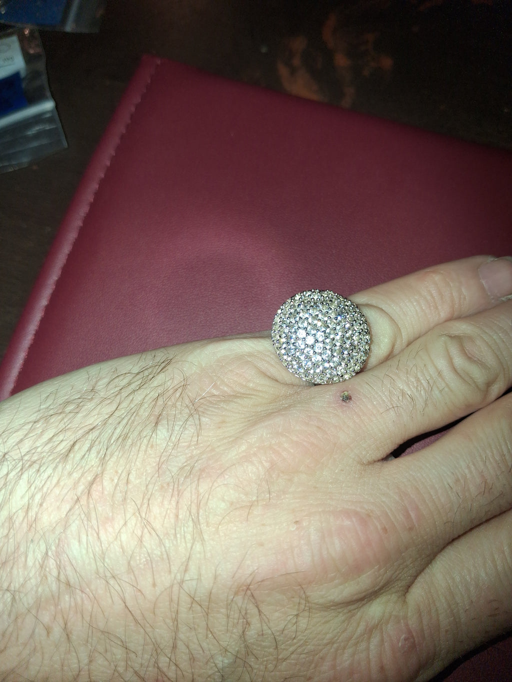 925 sterling silver mossinite ring