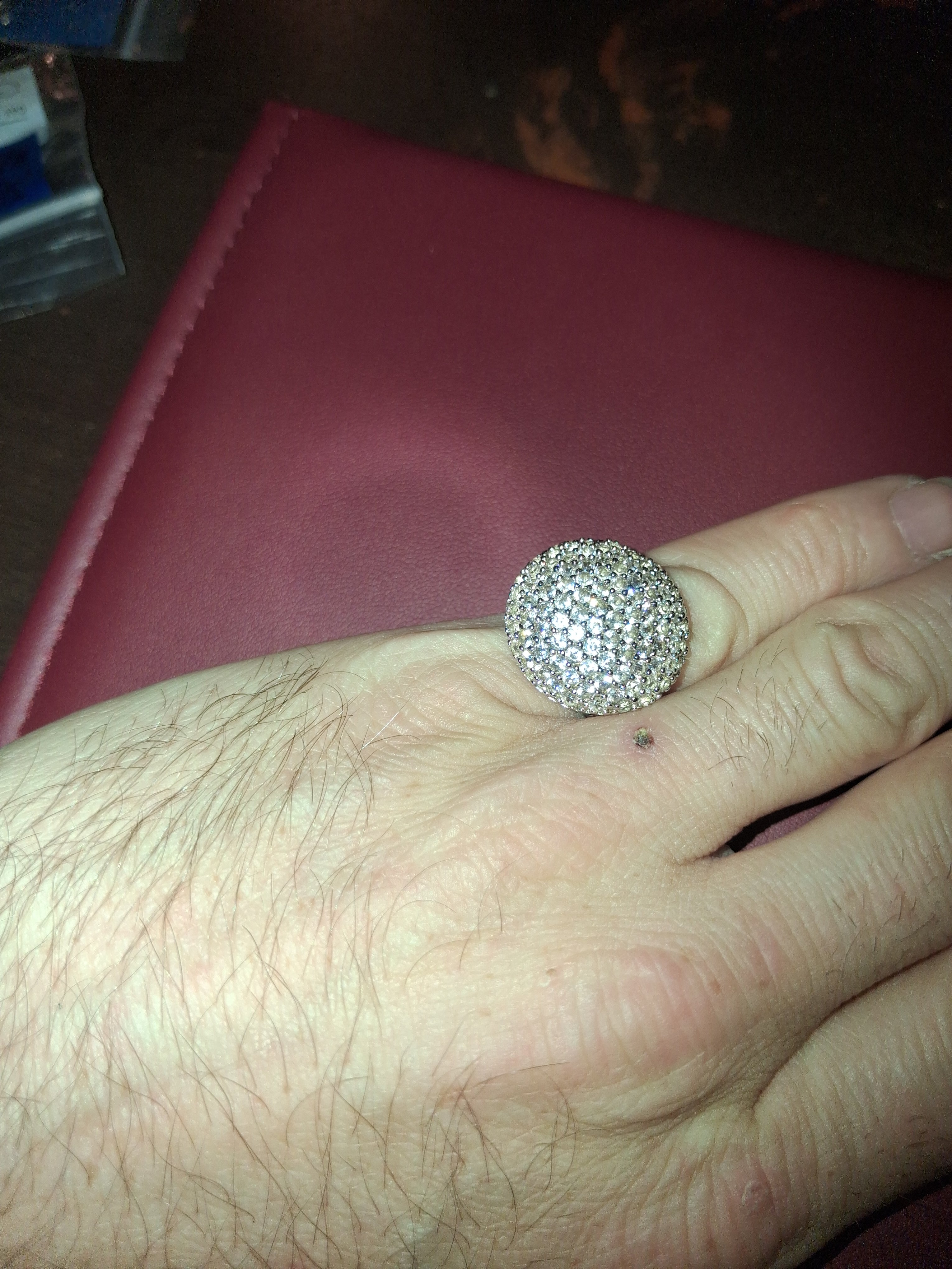925 sterling silver mossinite ring