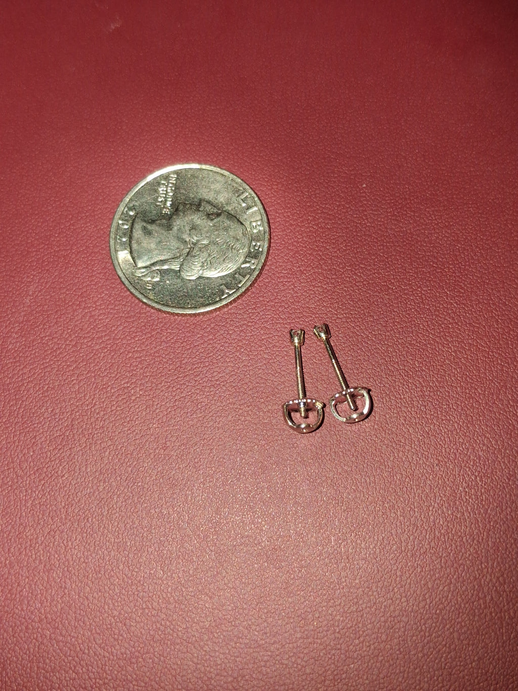 14k white gold estate earrings