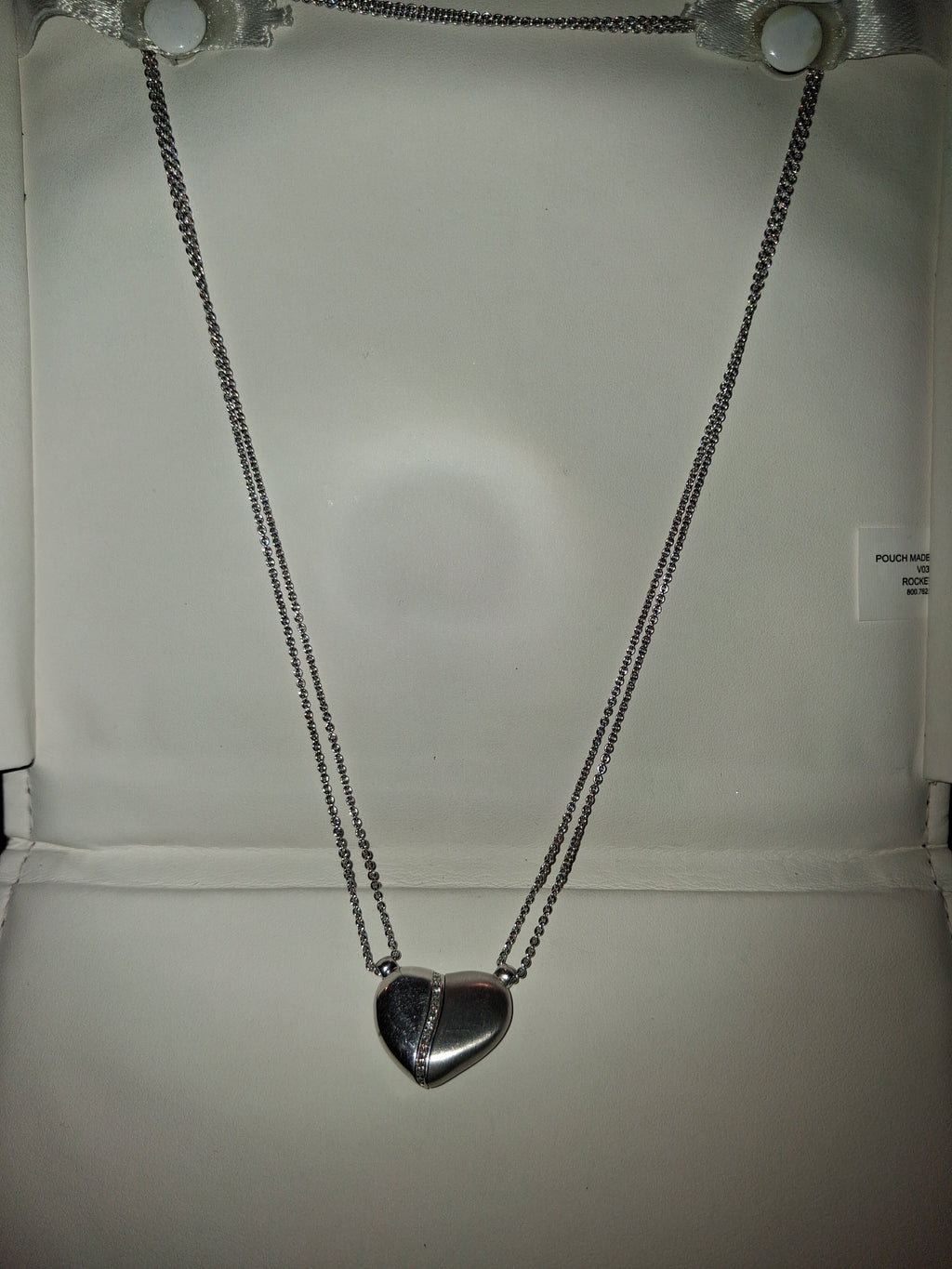 925 silver necklace with natural diamonds
