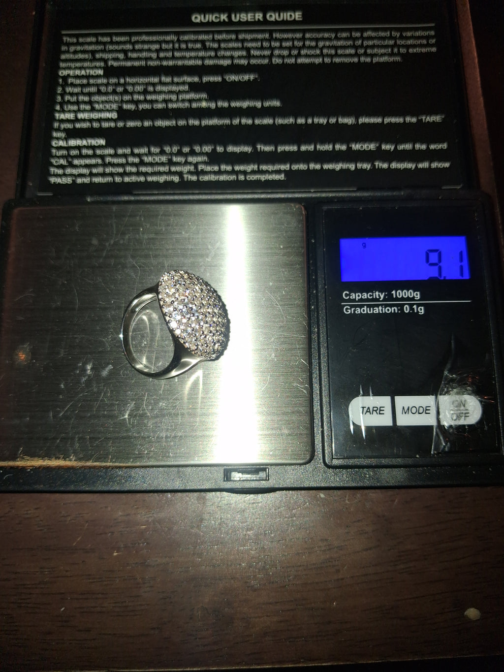 925 sterling silver mossinite ring