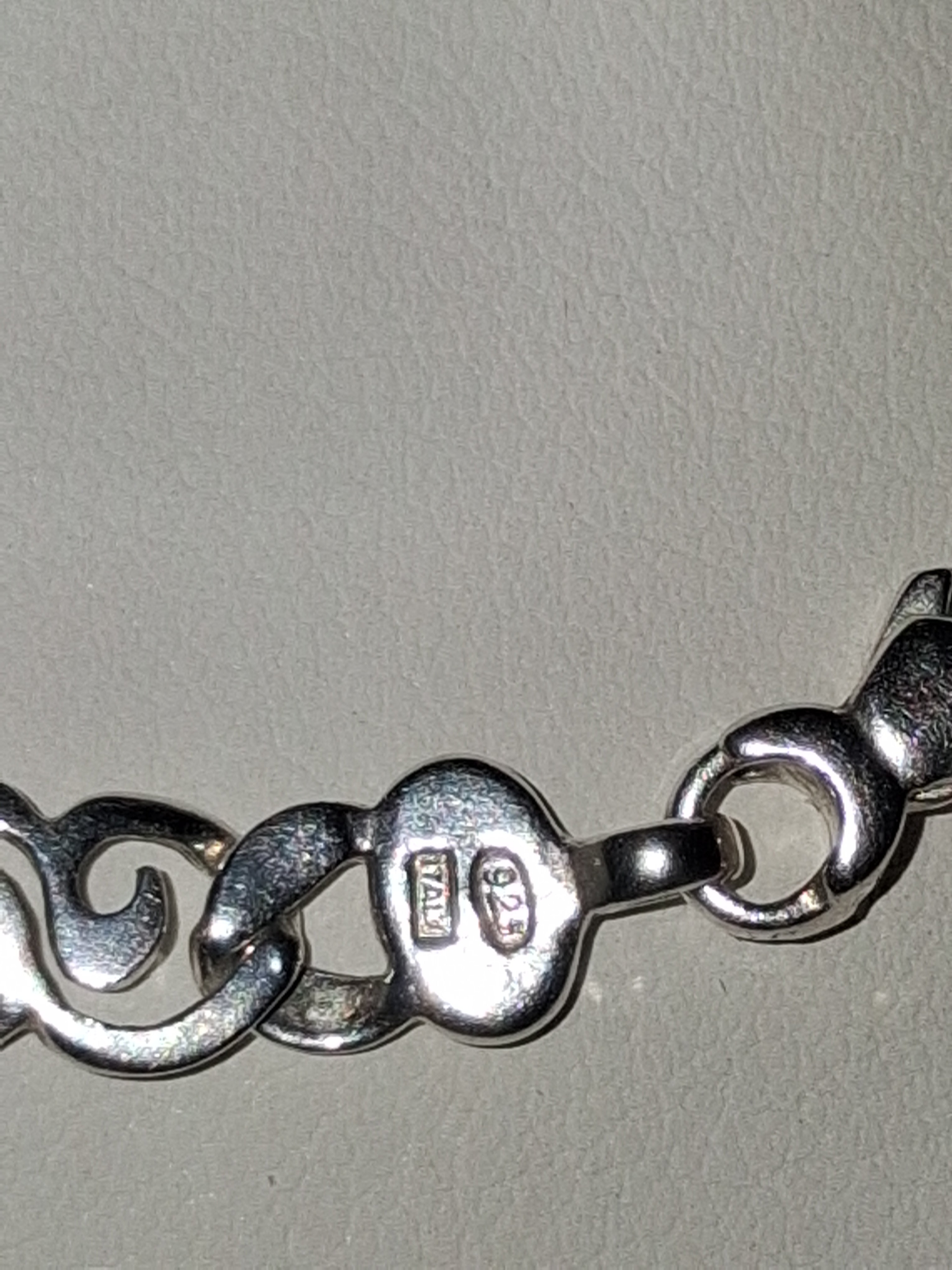 Handmade 925 sterling silver necklace 18 inches long