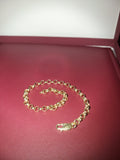 14k Gold mens link chain braclet