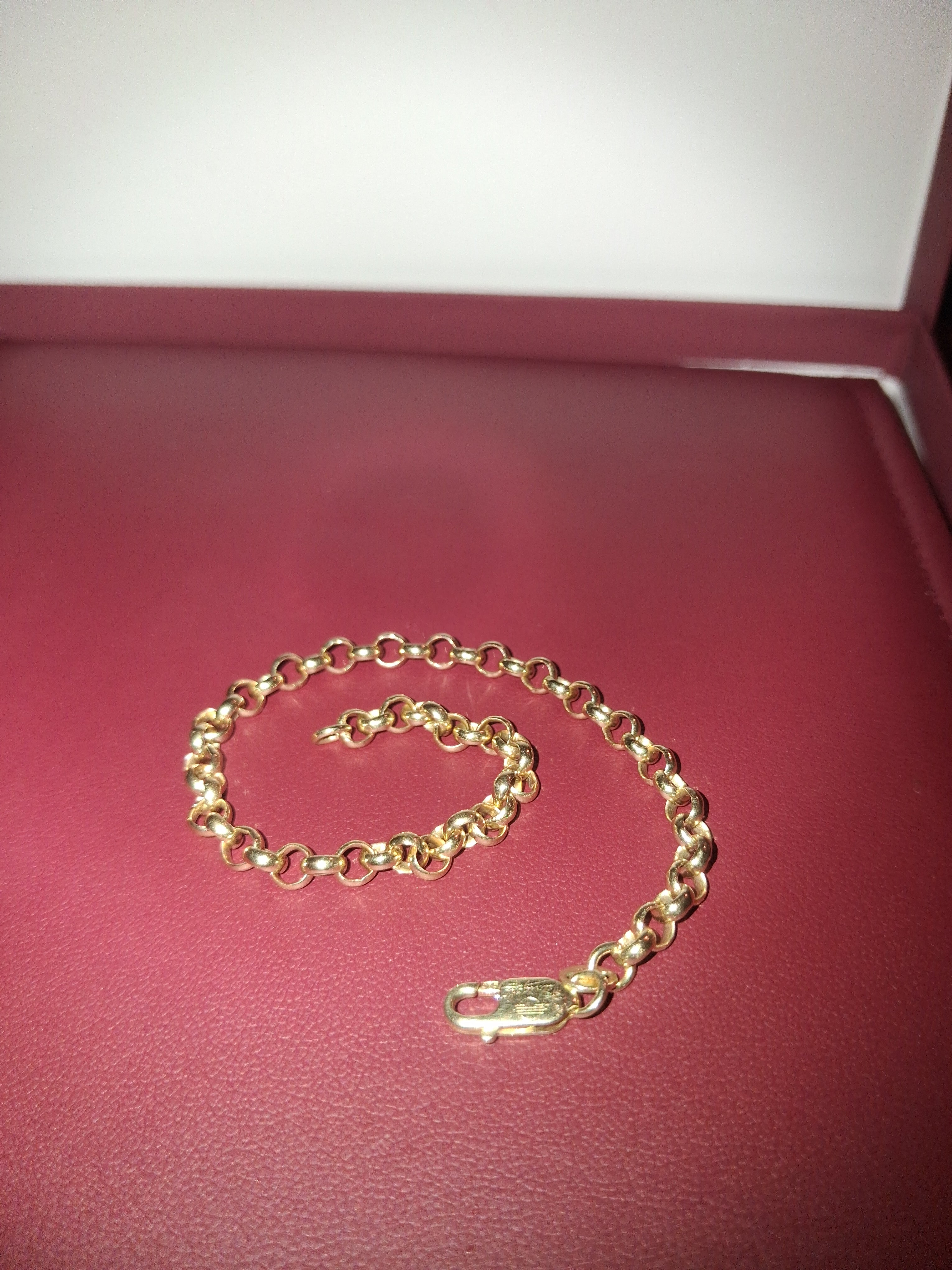14k Gold mens link chain braclet