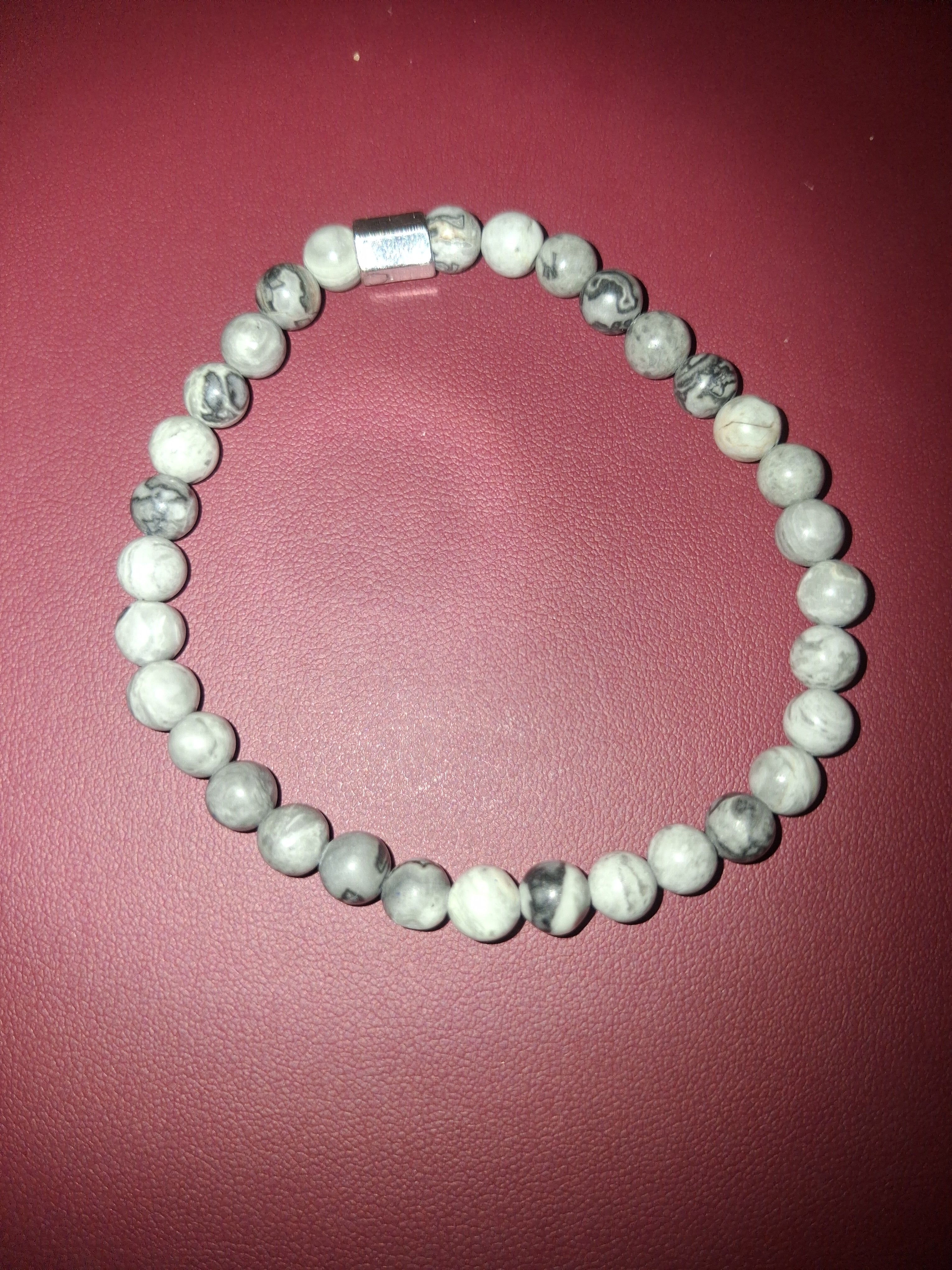 Picasso jasper beaded bracelet