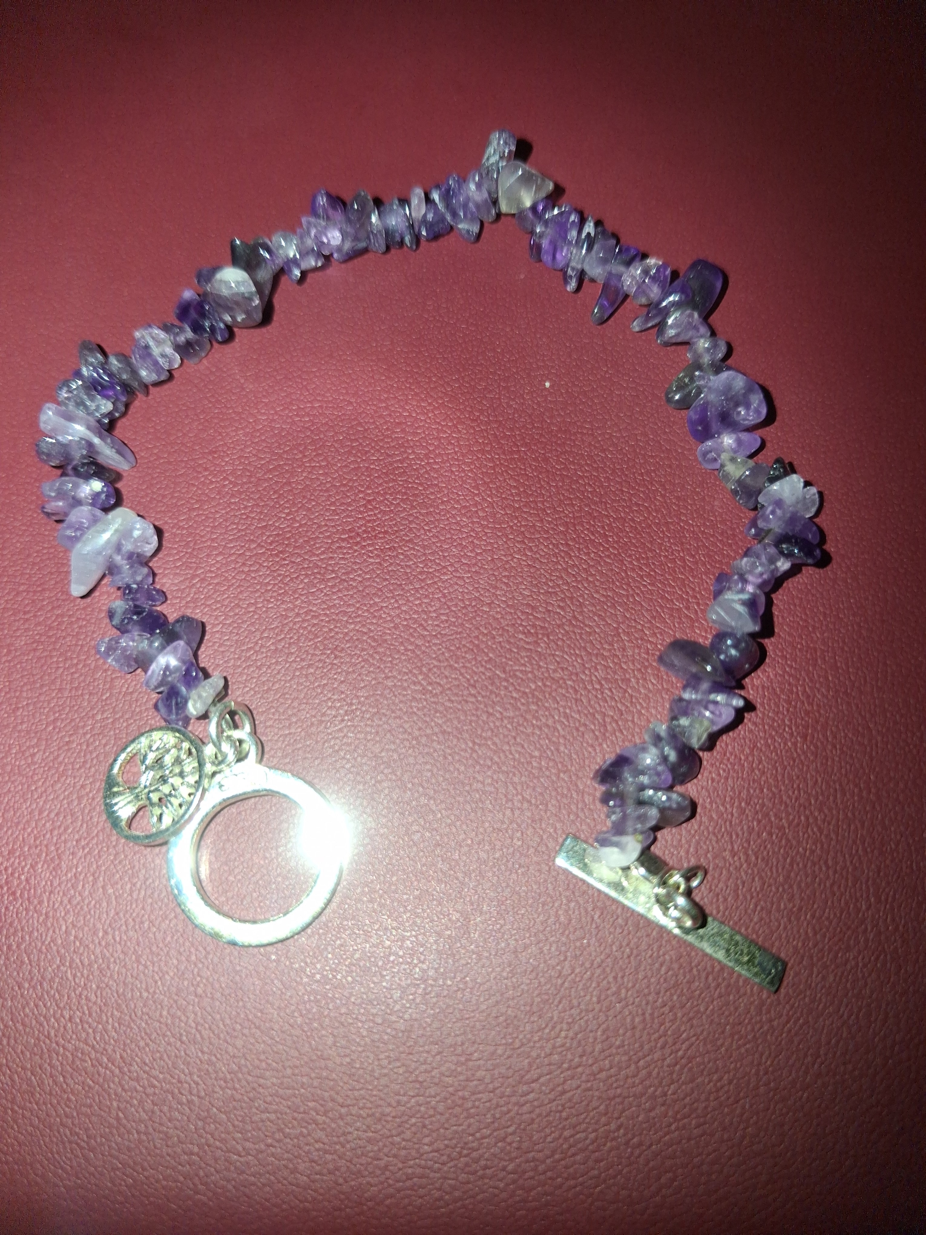 925 amethyst braclet handmade