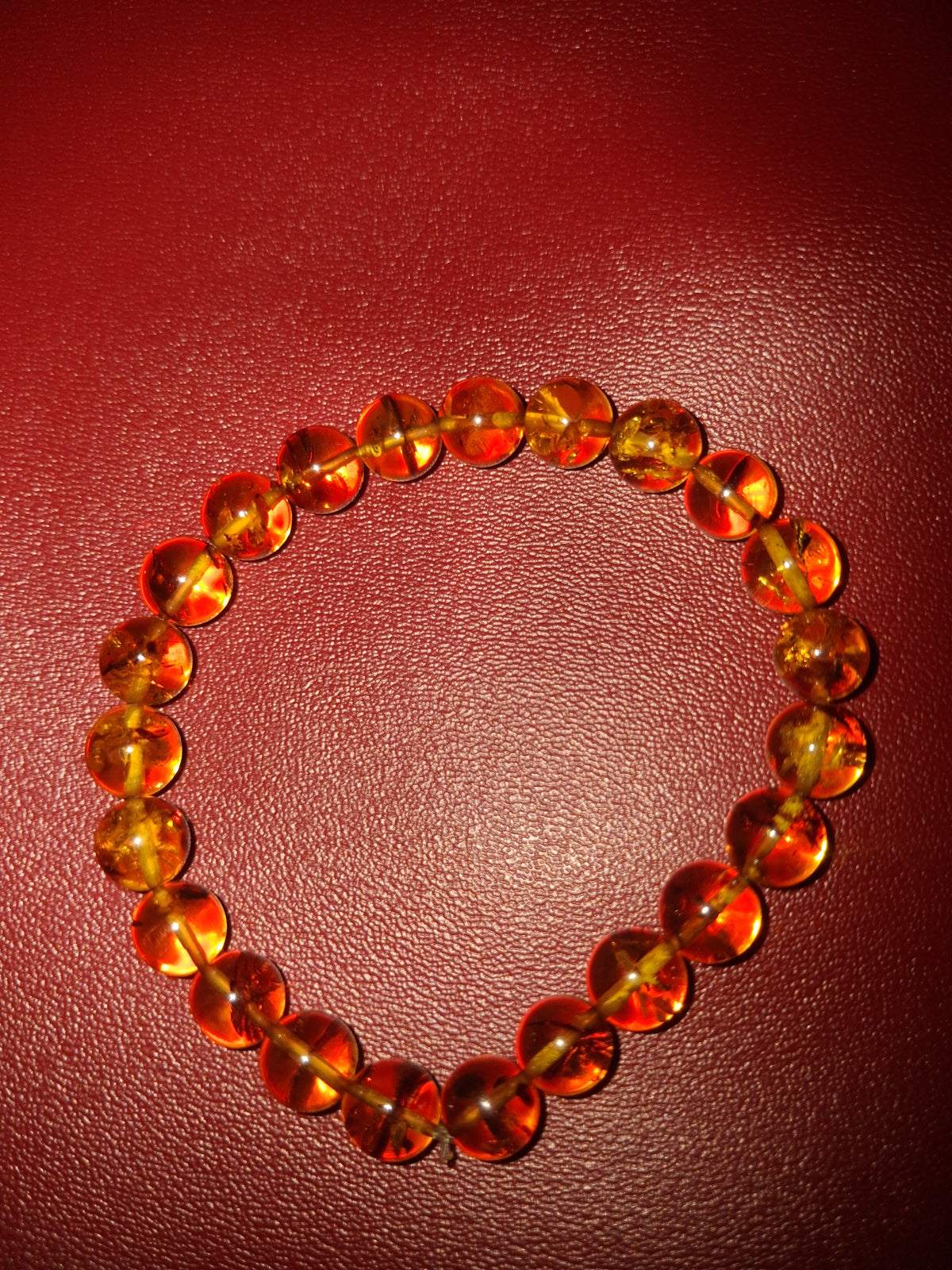 New, Authentic Amber beaded handmade bracelet.