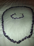 Amethyst stretch 7+ inches 925 siver braclet, with 32 inch Amethyst necklace included.
