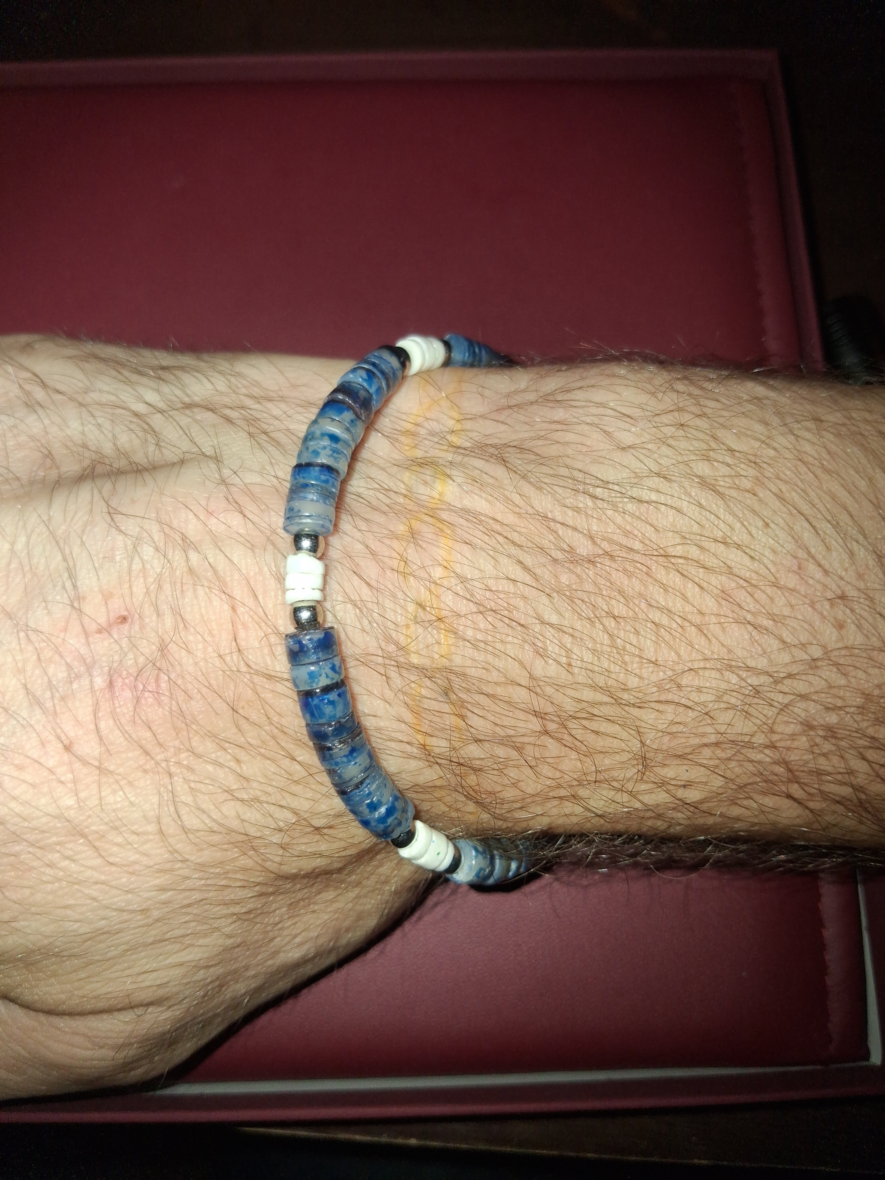 lapis lazuli handmade stretch braclet