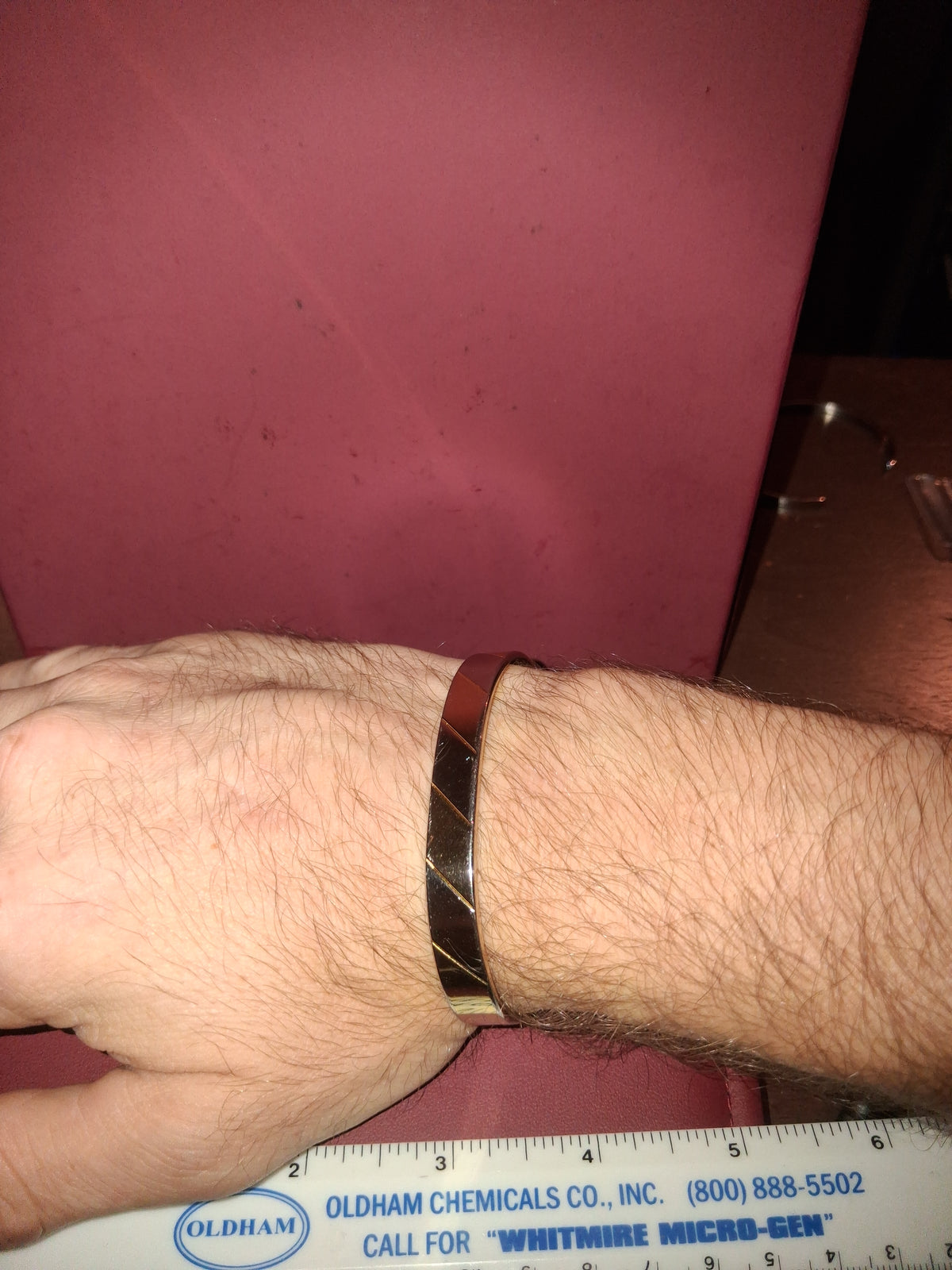 Men's magnetic copper health bracelet.