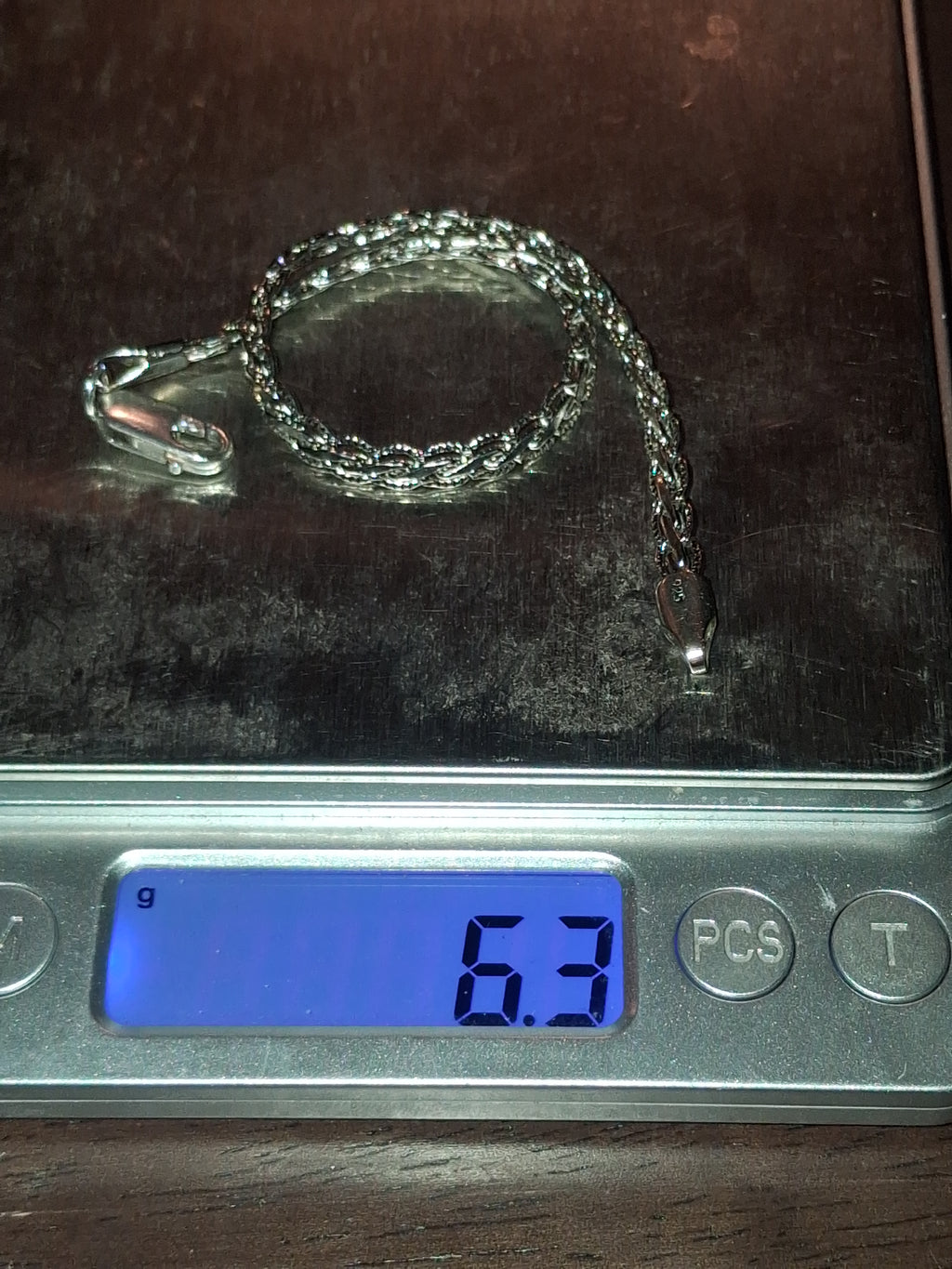 Handmade 925 silver braclet 7.5 inches