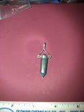 green aventurine/bloodstone pendant wraped in 925 silver