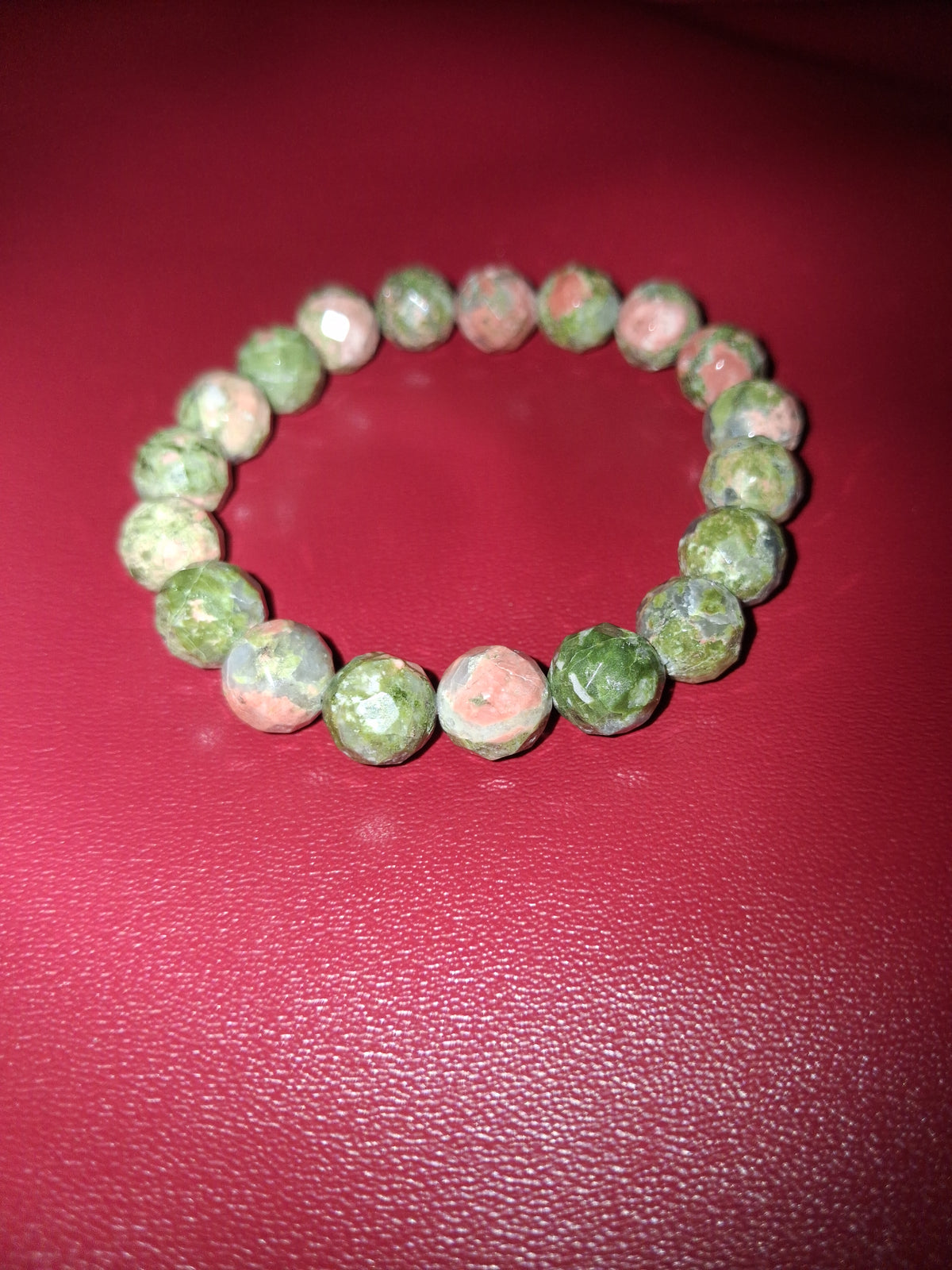 New Luxury Faceted Unakite Bracelet